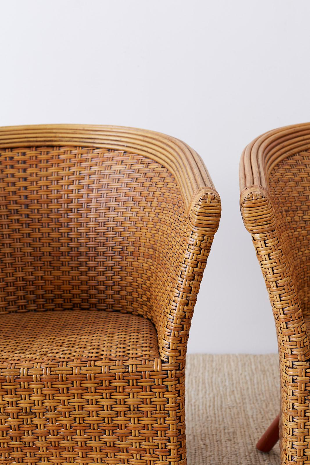 palecek rattan chairs