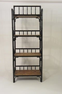 Pair of Palecek Bamboo Style Étagère