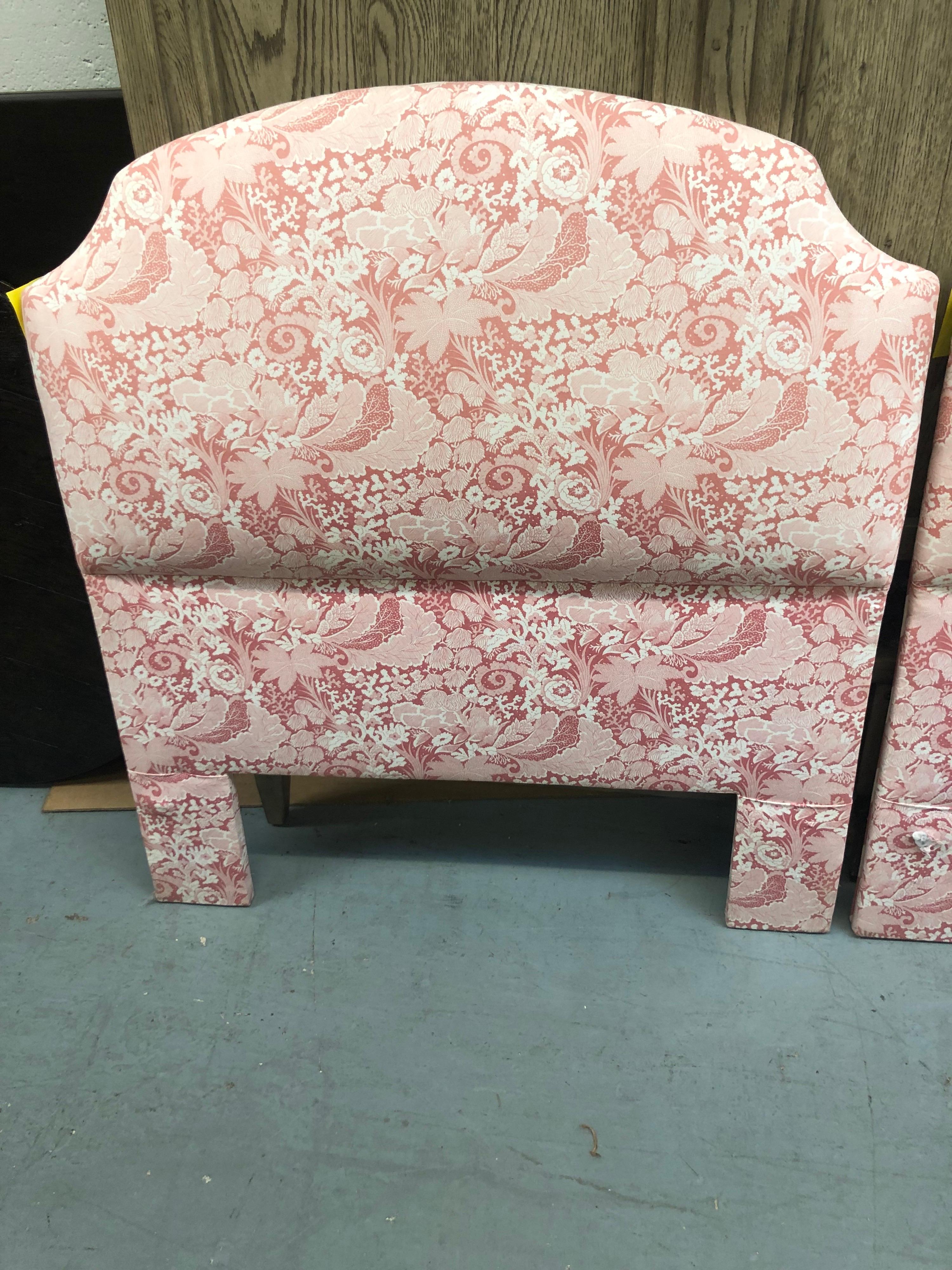 Late 20th Century Pair of Palm Beach Regency Twin Headboards