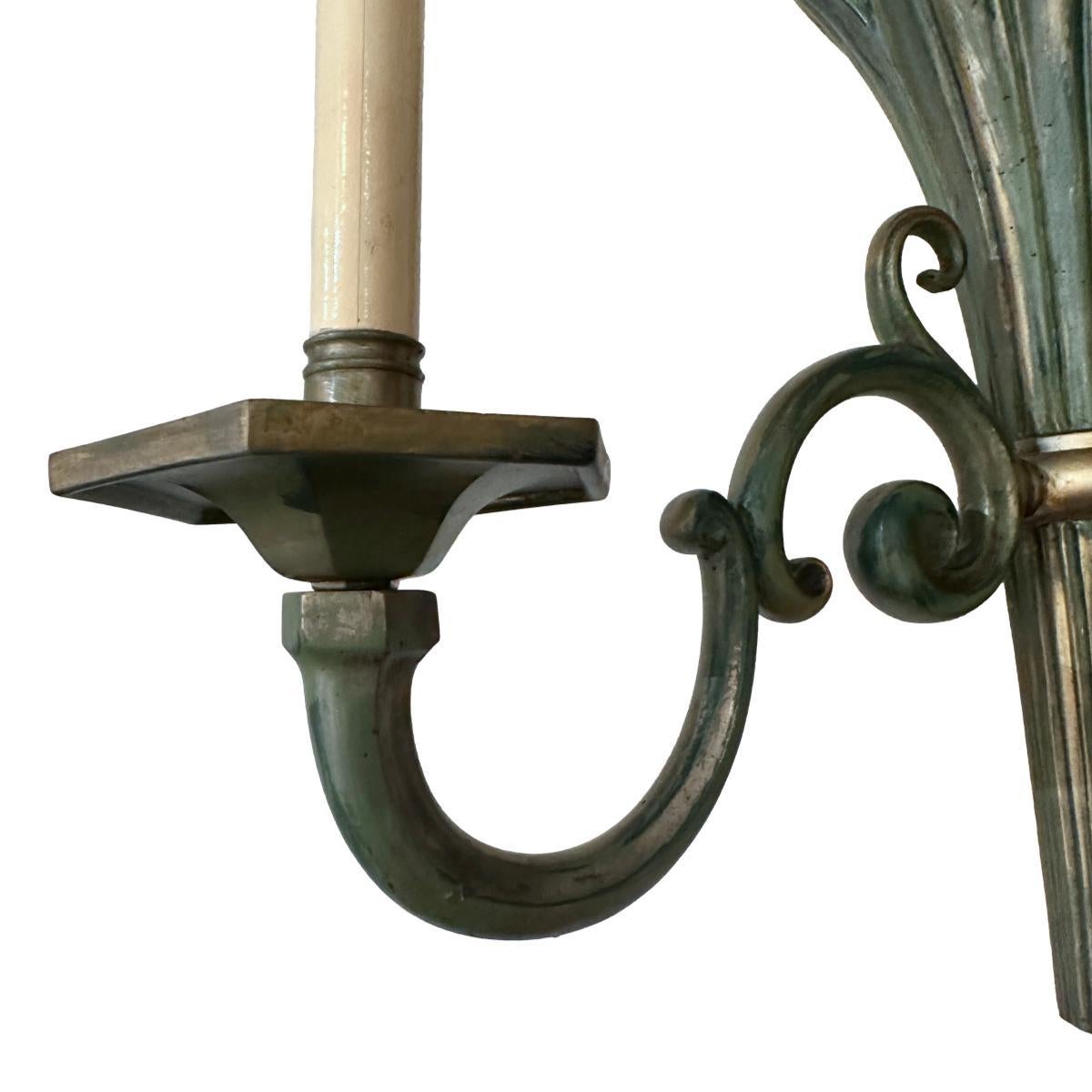 Pair of Palm Sconces In Good Condition For Sale In New York, NY