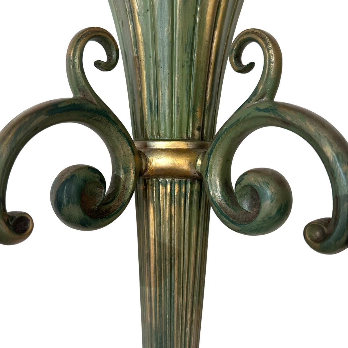 Mid-20th Century Pair of Palm Sconces For Sale