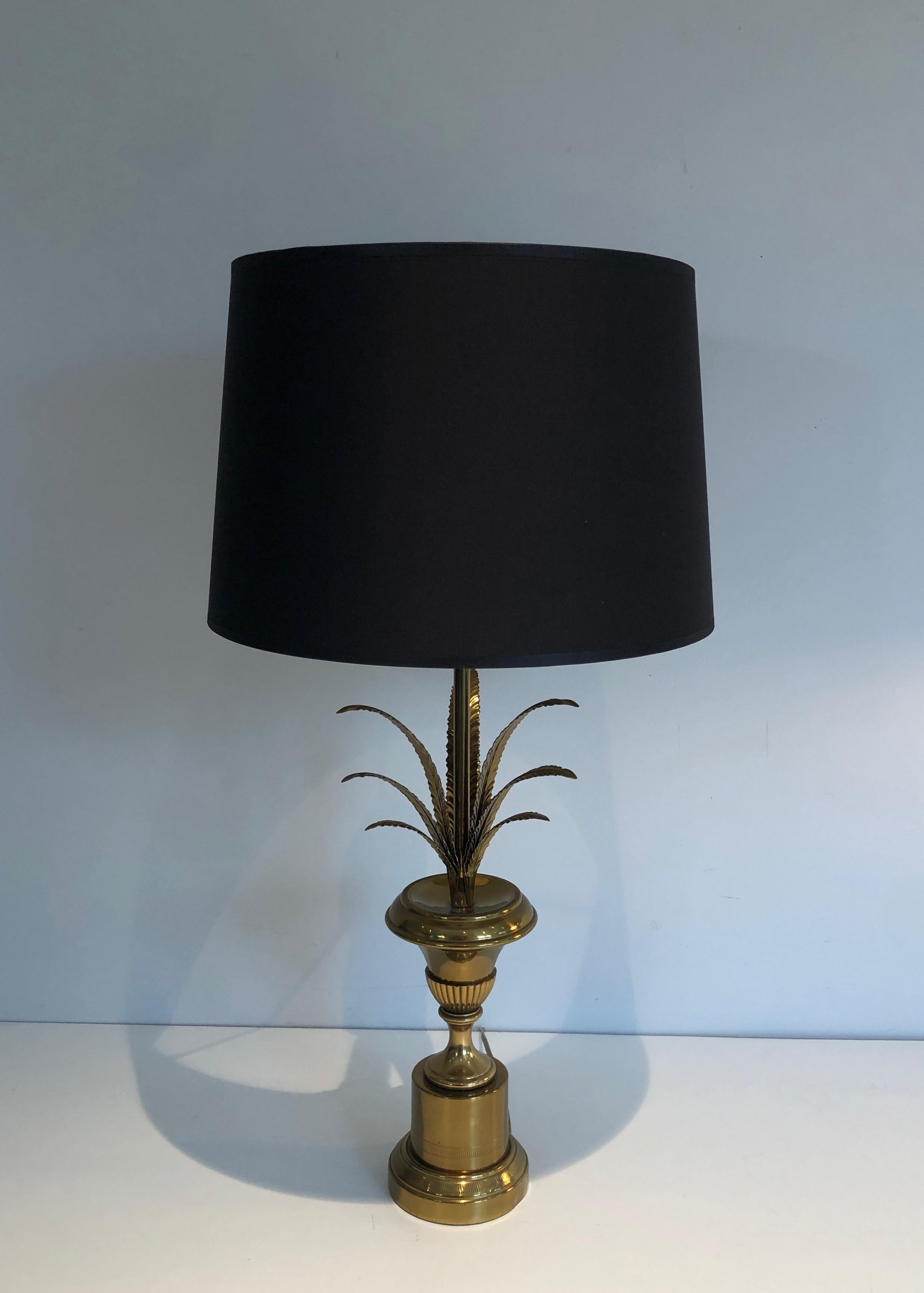 Pair of Palm Tree and Brass Neoclassical Style Wal  Lights in the style of Maiso 5