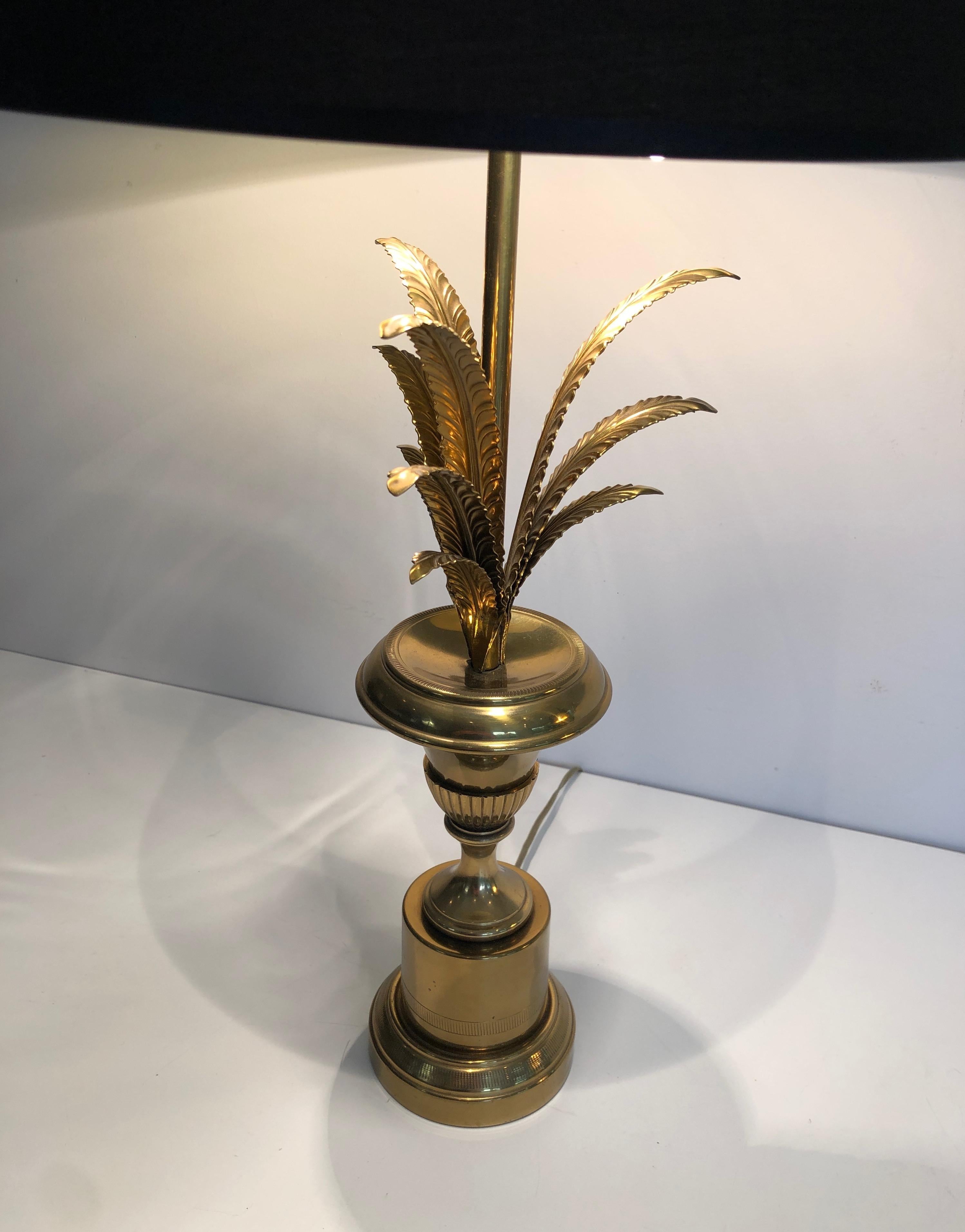 Pair of Palm Tree and Brass Neoclassical Style Wal  Lights in the style of Maiso 10