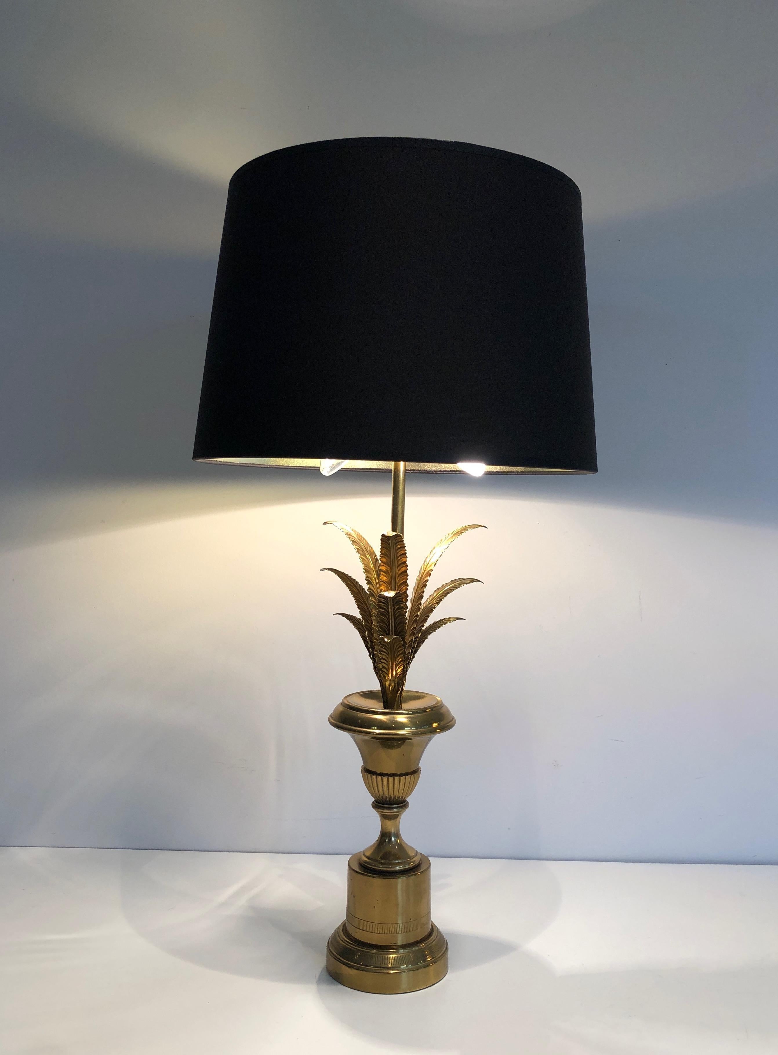 Pair of Palm Tree and Brass Neoclassical Style Wal  Lights in the style of Maiso 1