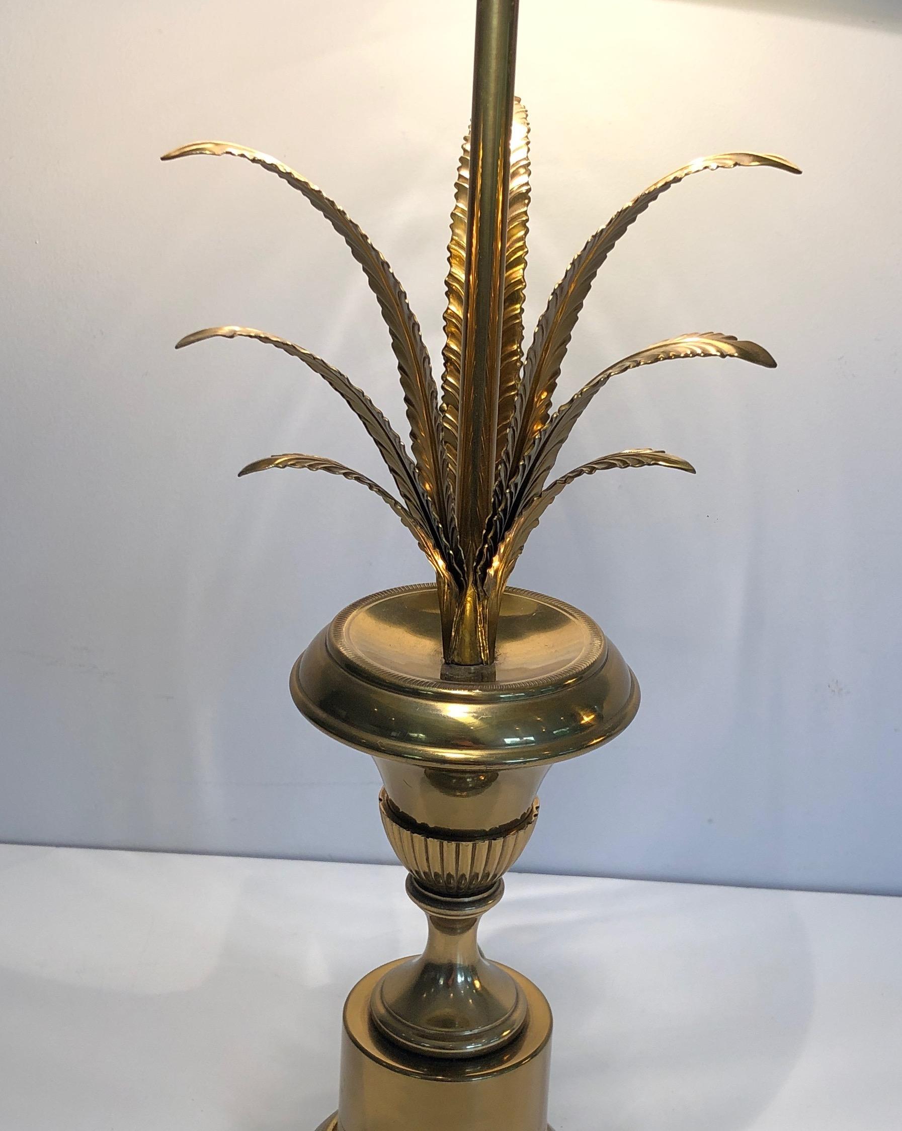Pair of Palm Tree and Brass Neoclassical Style Wal  Lights in the style of Maiso 2