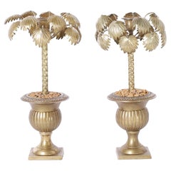 Pair of Palm Tree Candle Stands