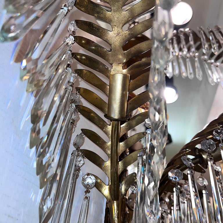 A Palm Tree Chandelier In Good Condition For Sale In New York, NY