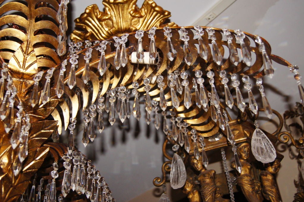 Pair of Palm Tree Chandeliers,  Sold Individually In Good Condition In New York, NY