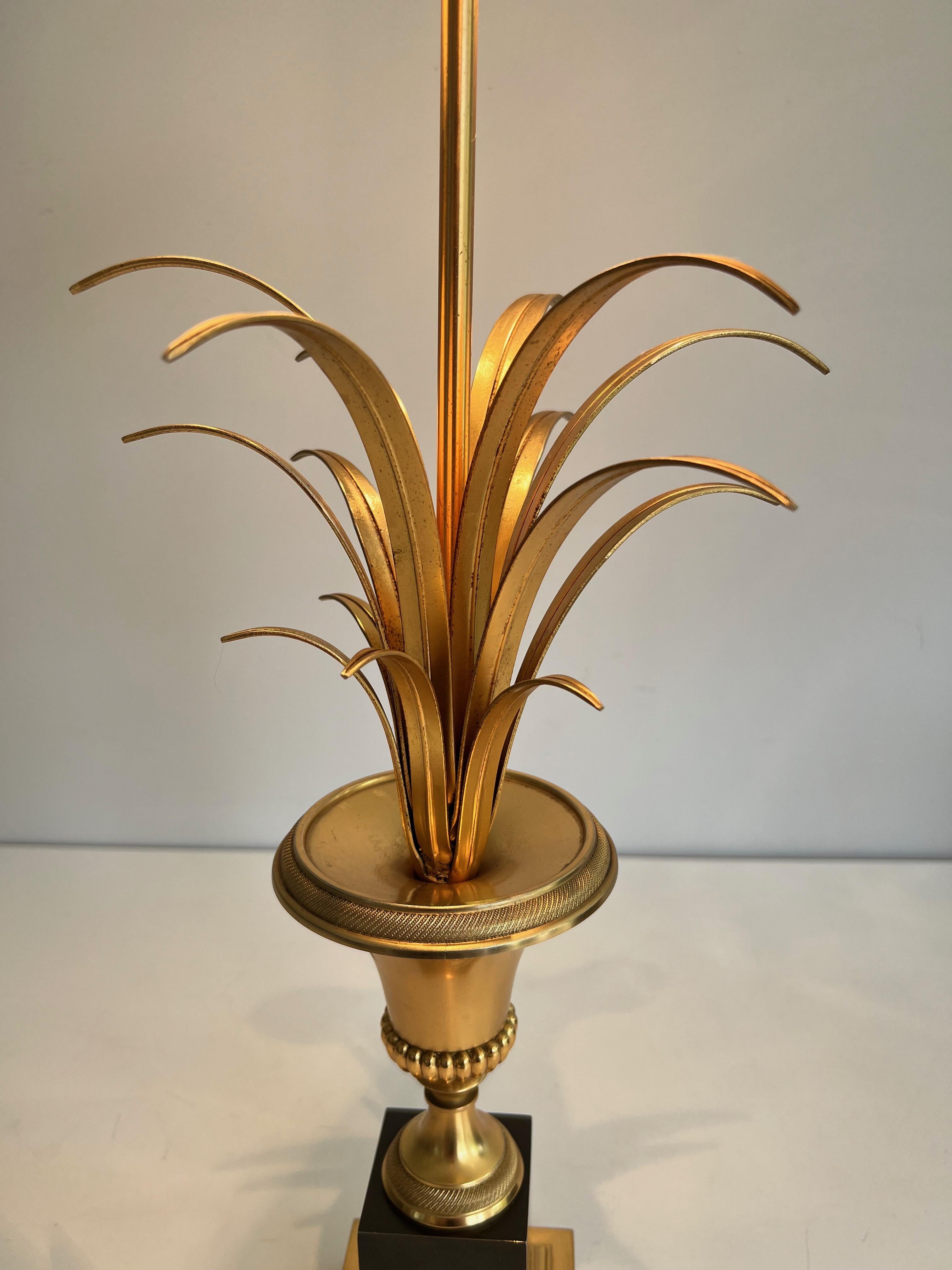 Pair of Palm Tree Chrome and Brass Neoclassical Style Wal  Lights For Sale 5