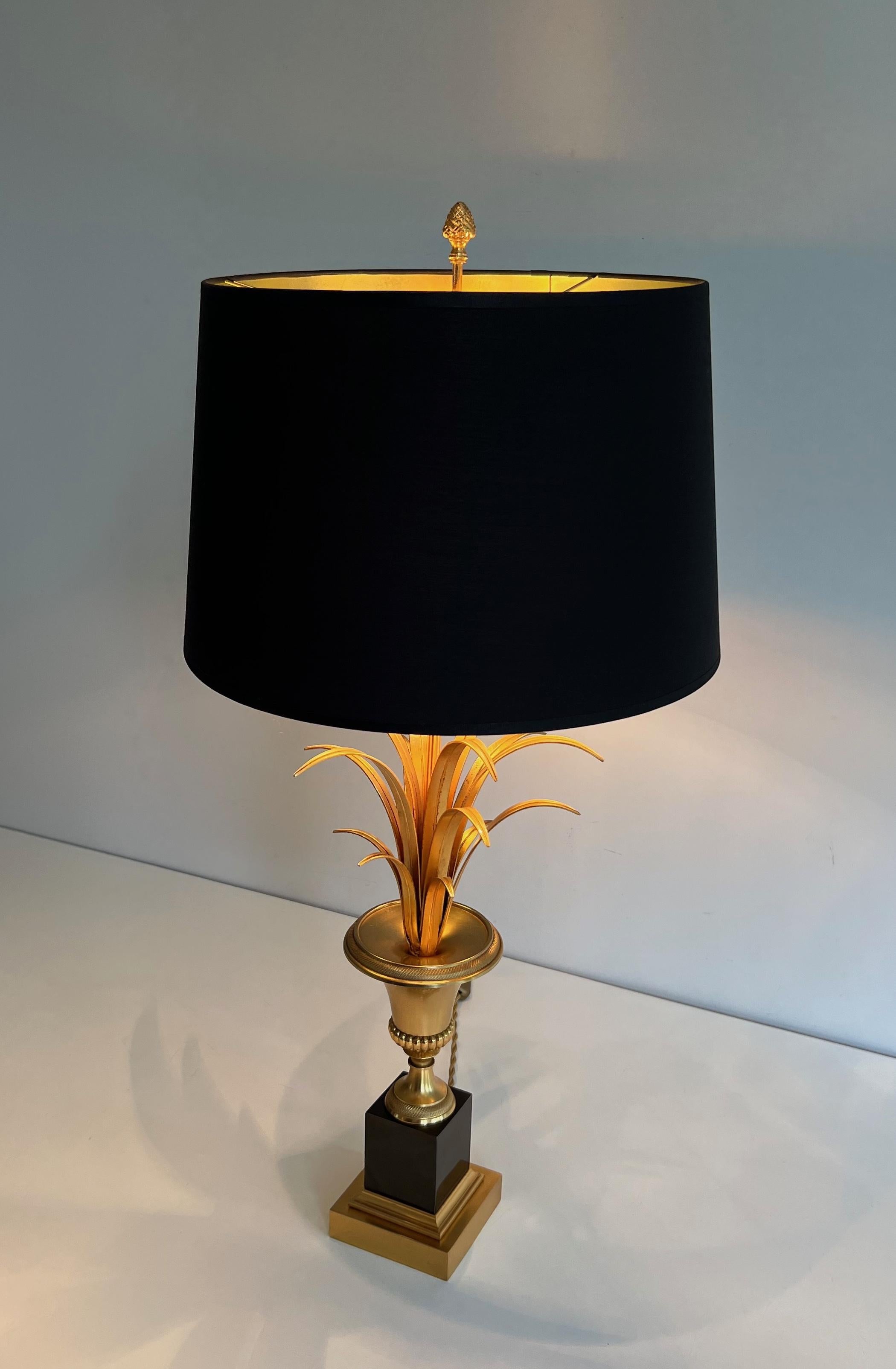 Pair of Palm Tree Chrome and Brass Neoclassical Style Wal  Lights For Sale 8