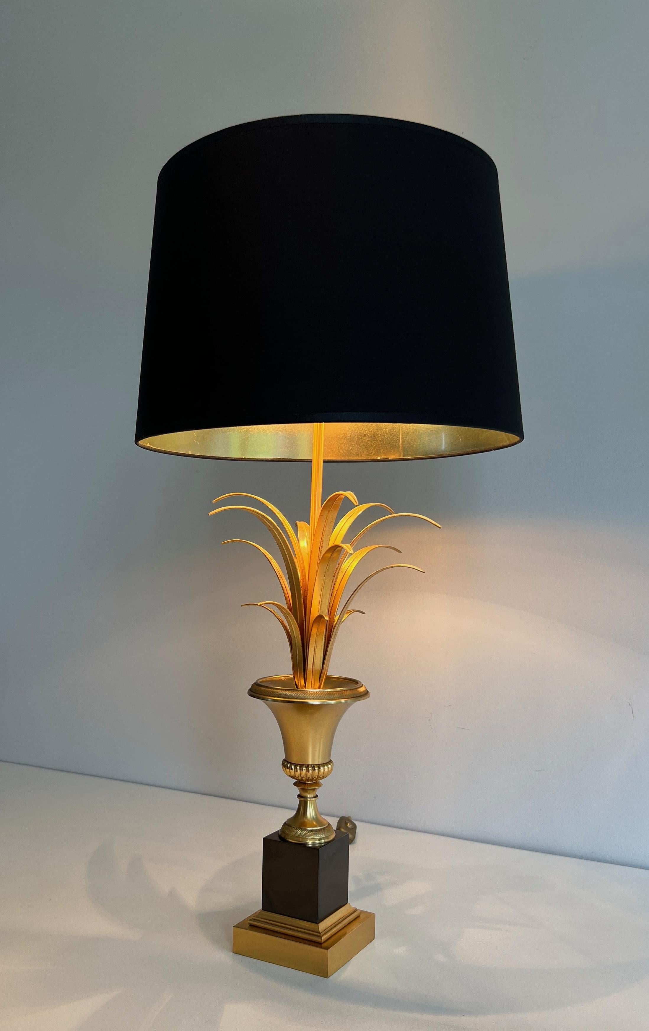 Pair of Palm Tree Chrome and Brass Neoclassical Style Wal  Lights For Sale 9