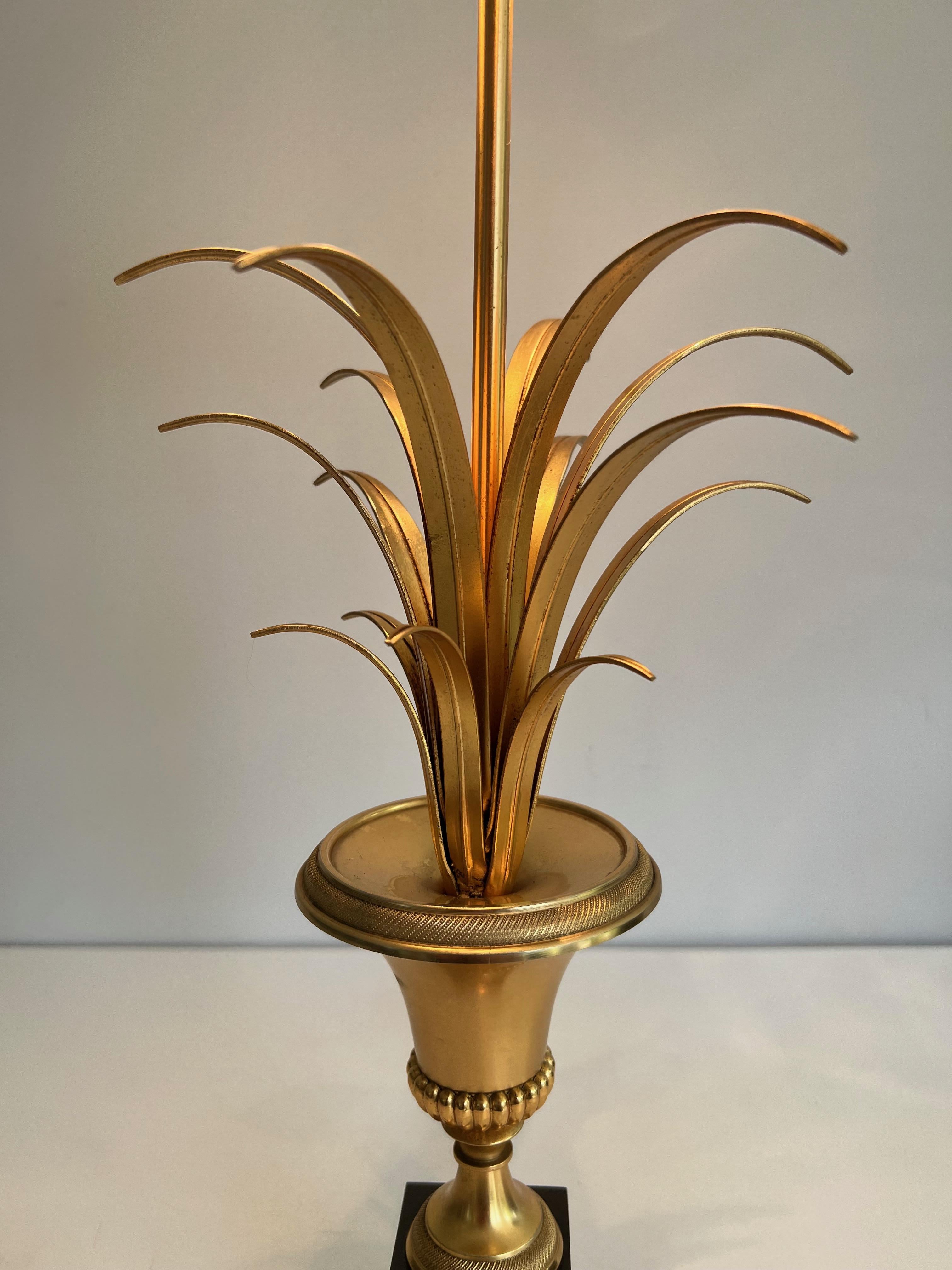 Pair of Palm Tree Chrome and Brass Neoclassical Style Wal  Lights For Sale 10