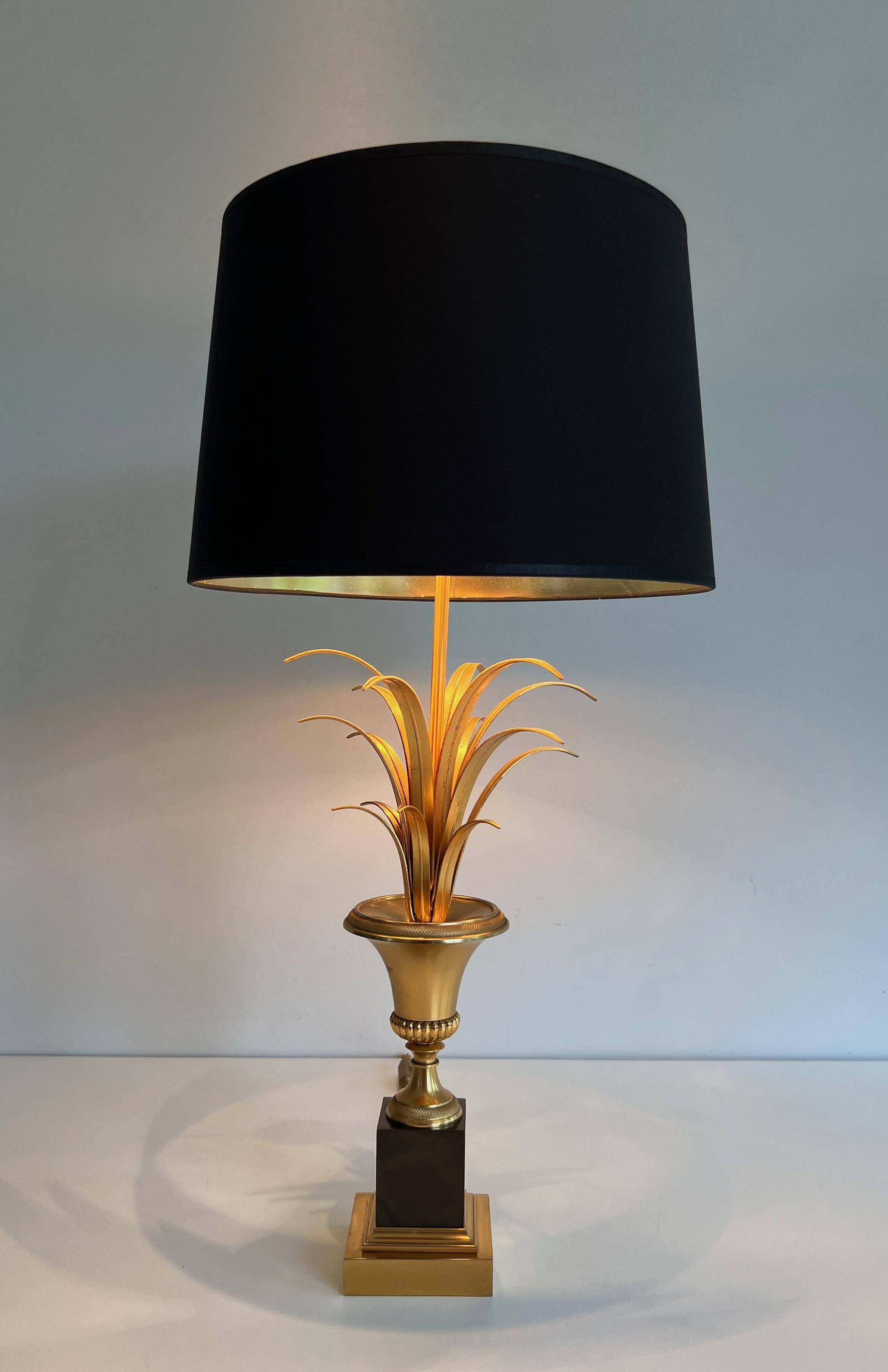 Pair of Palm Tree Chrome and Brass Neoclassical Style Wal  Lights For Sale 2