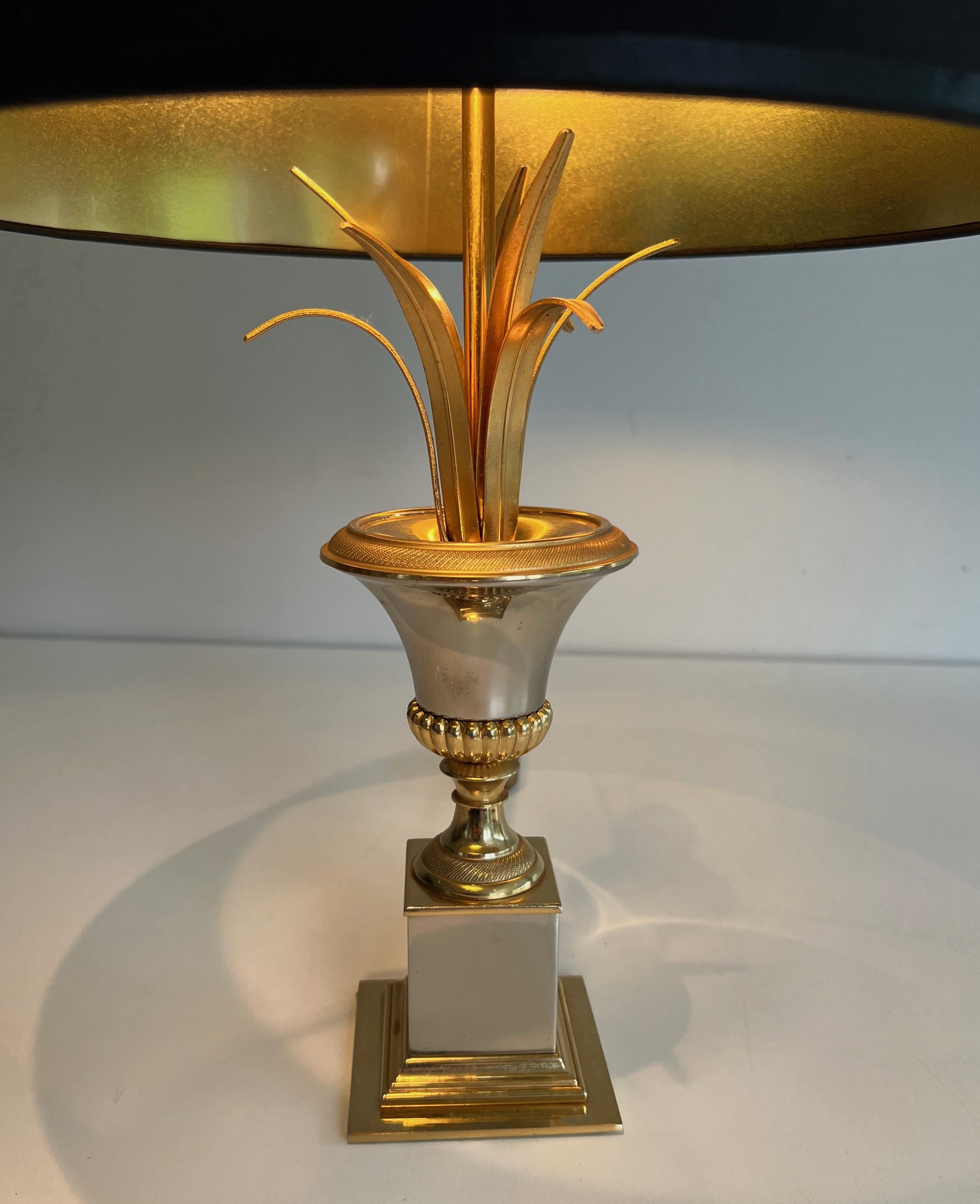 Paire de lampes de table en chrome et laiton dans le style de la Maison Charles en vente 1