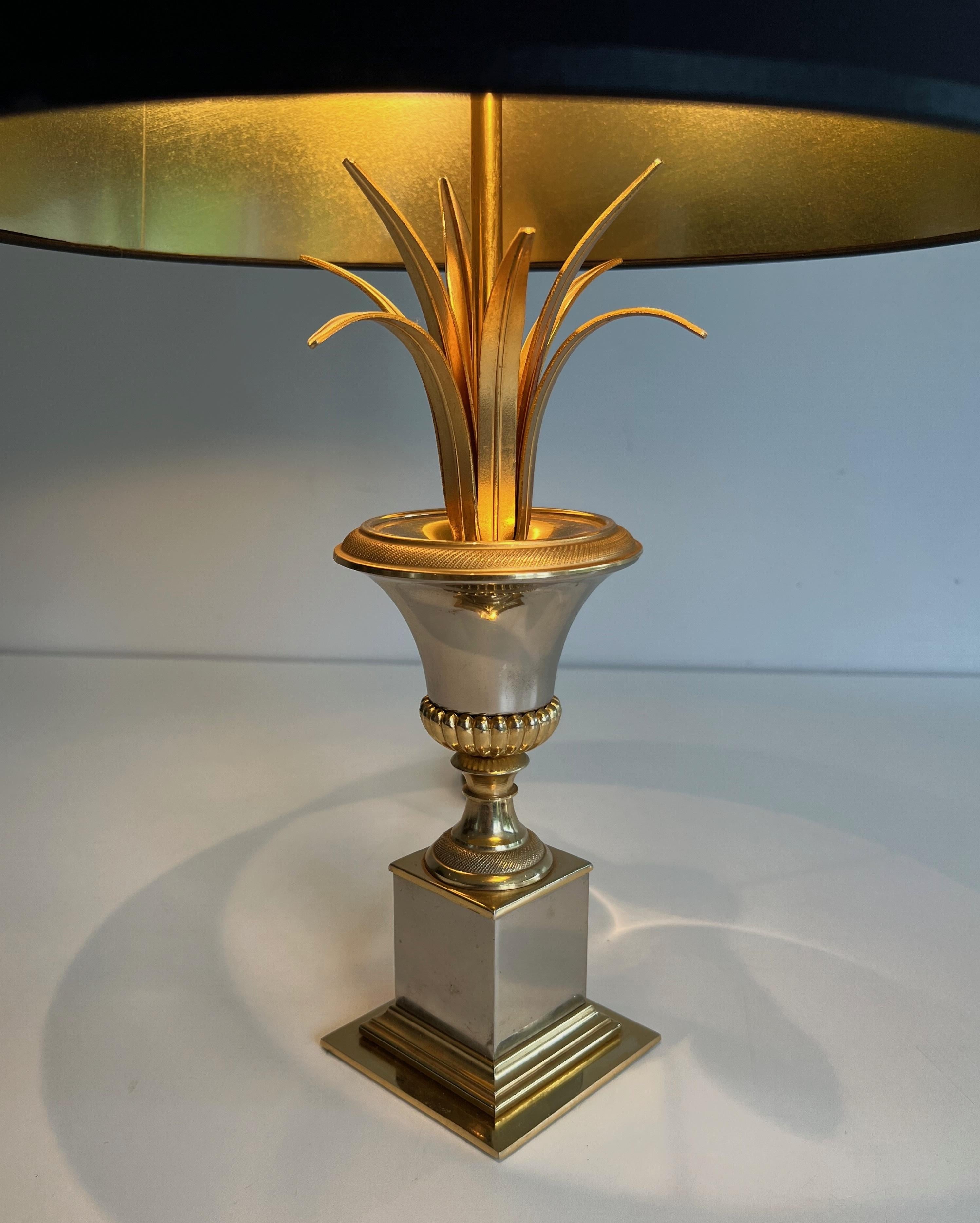 Paire de lampes de table en chrome et laiton dans le style de la Maison Charles en vente 2