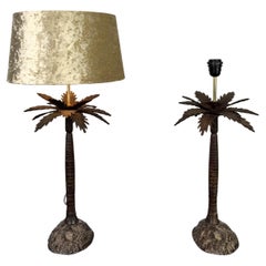 Paar Palm Tree Tischlampen
