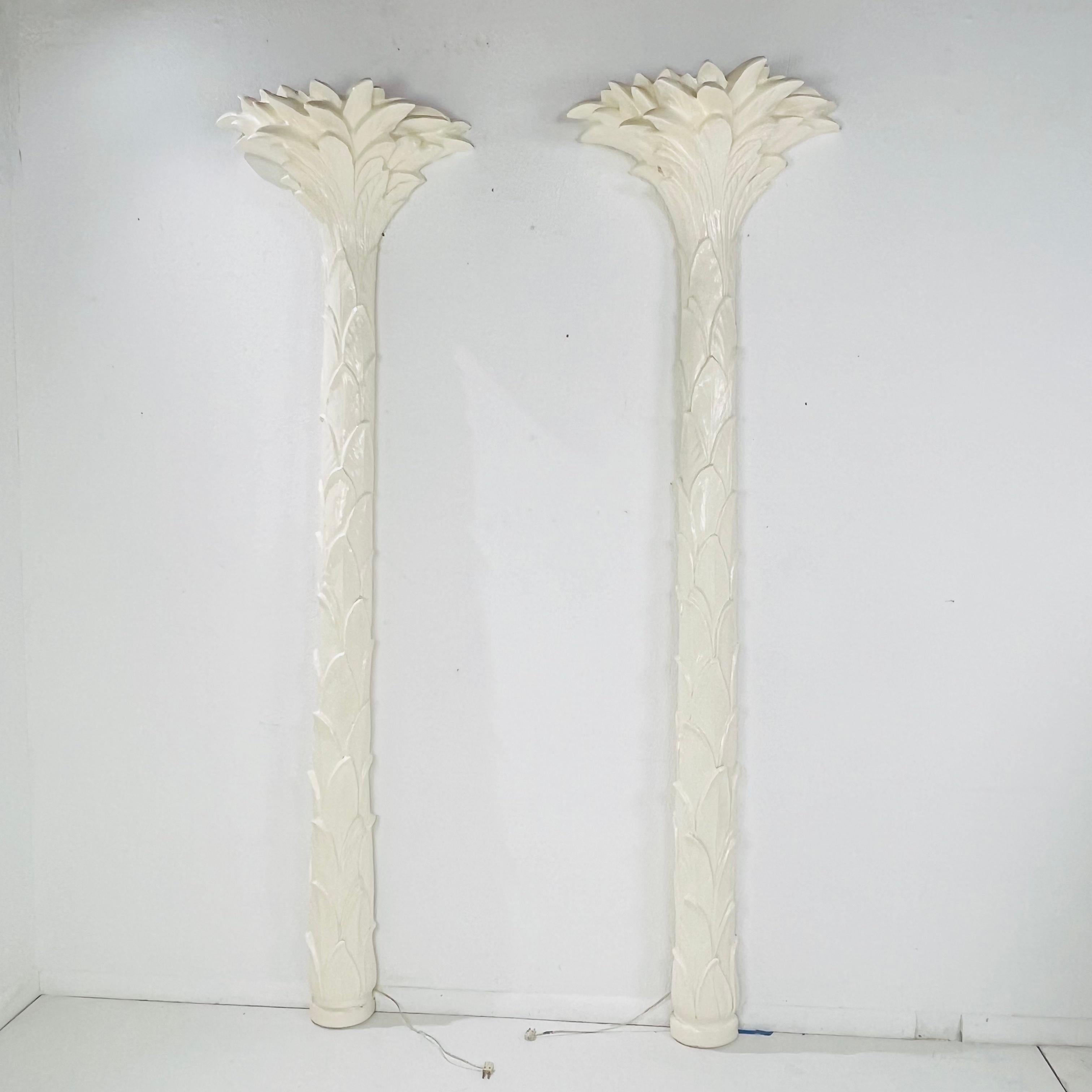 Paire de lampes torchères en forme de palmier dans le style de Dorothy Draper en vente 8