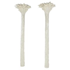 Pair of Palm Tree Torchiere Lamps in the Style of Dorothy Draper