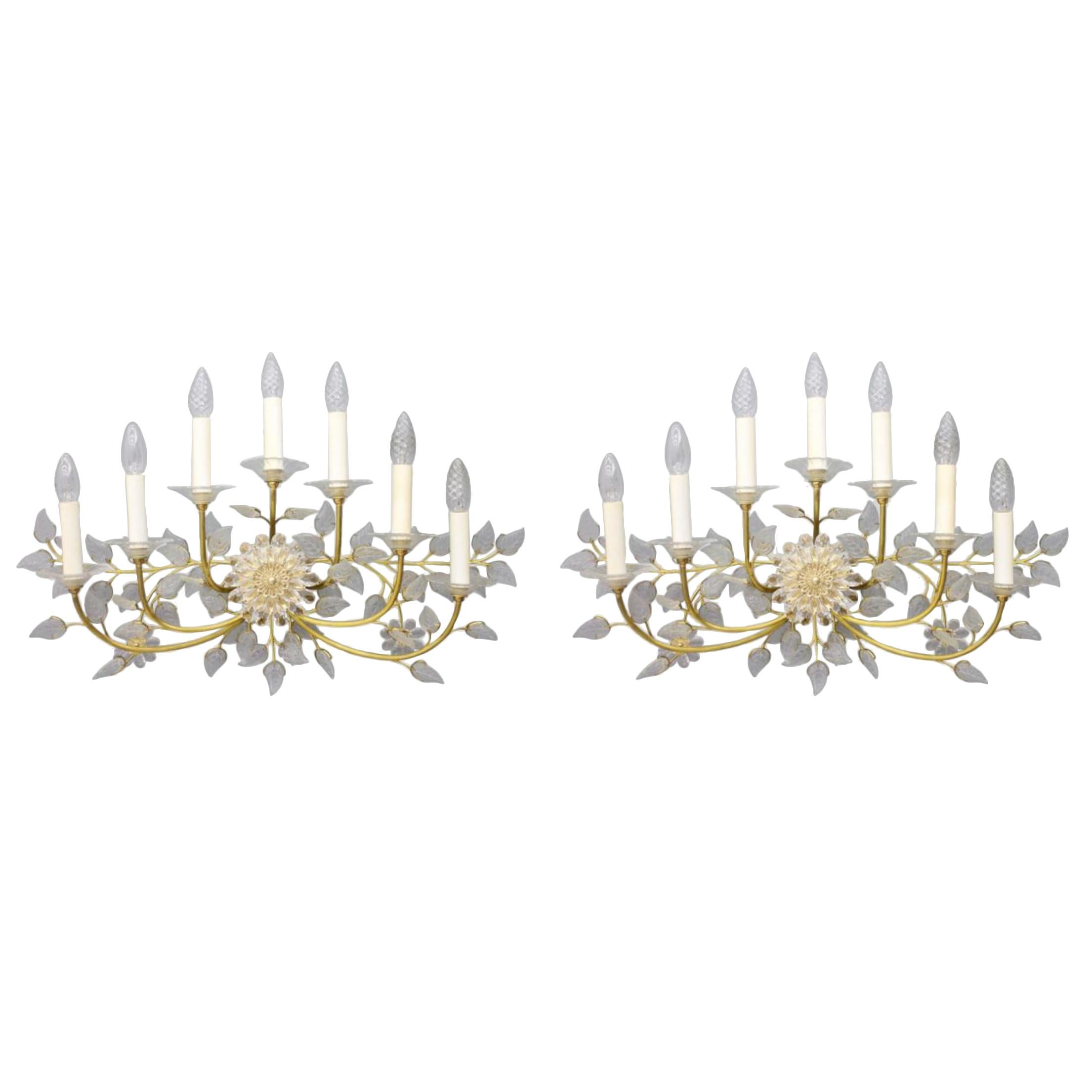 Pair of Palwa Wall Sconces, Lights by Palme & Walter, Germany, 1960s For Sale