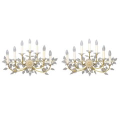 Vintage Pair of Palwa Wall Sconces, Lights by Palme 
Walter, Germany, 1960s