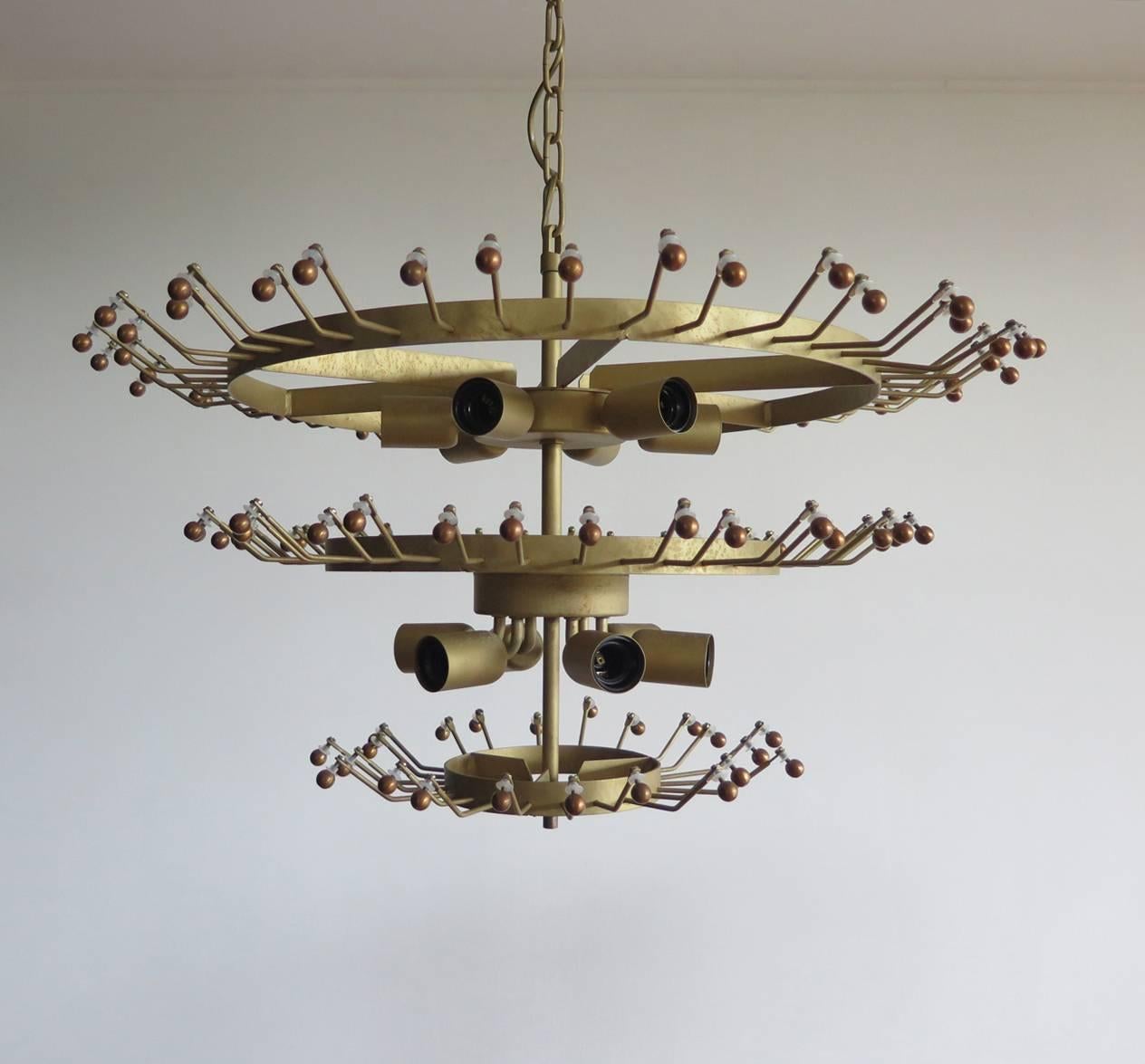 Pair of Palmette Chandelier Barovier & Toso Style, Murano 7