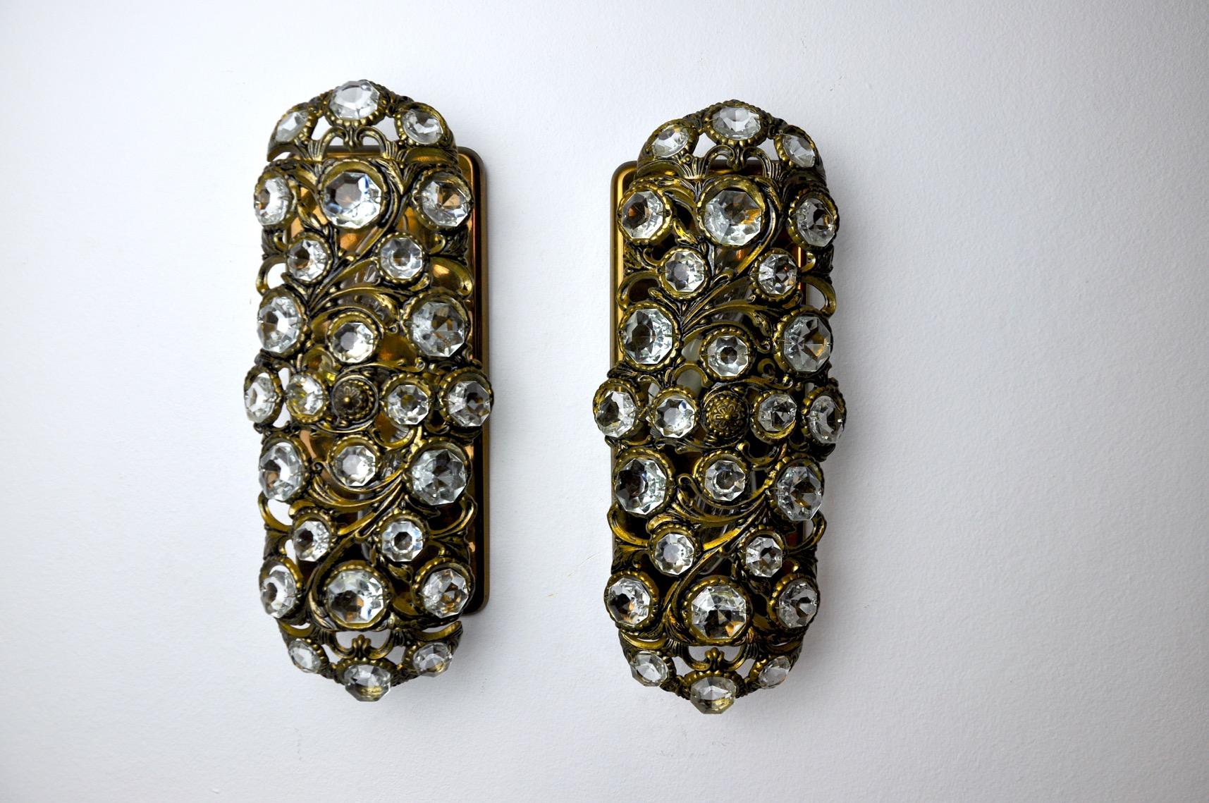 Pair of Palwa Appliques by Ernest Palm, 1960, Spain In Good Condition For Sale In BARCELONA, ES