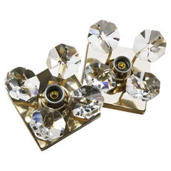 Pair of Palwa Crystal Sconces, Austria, 1960