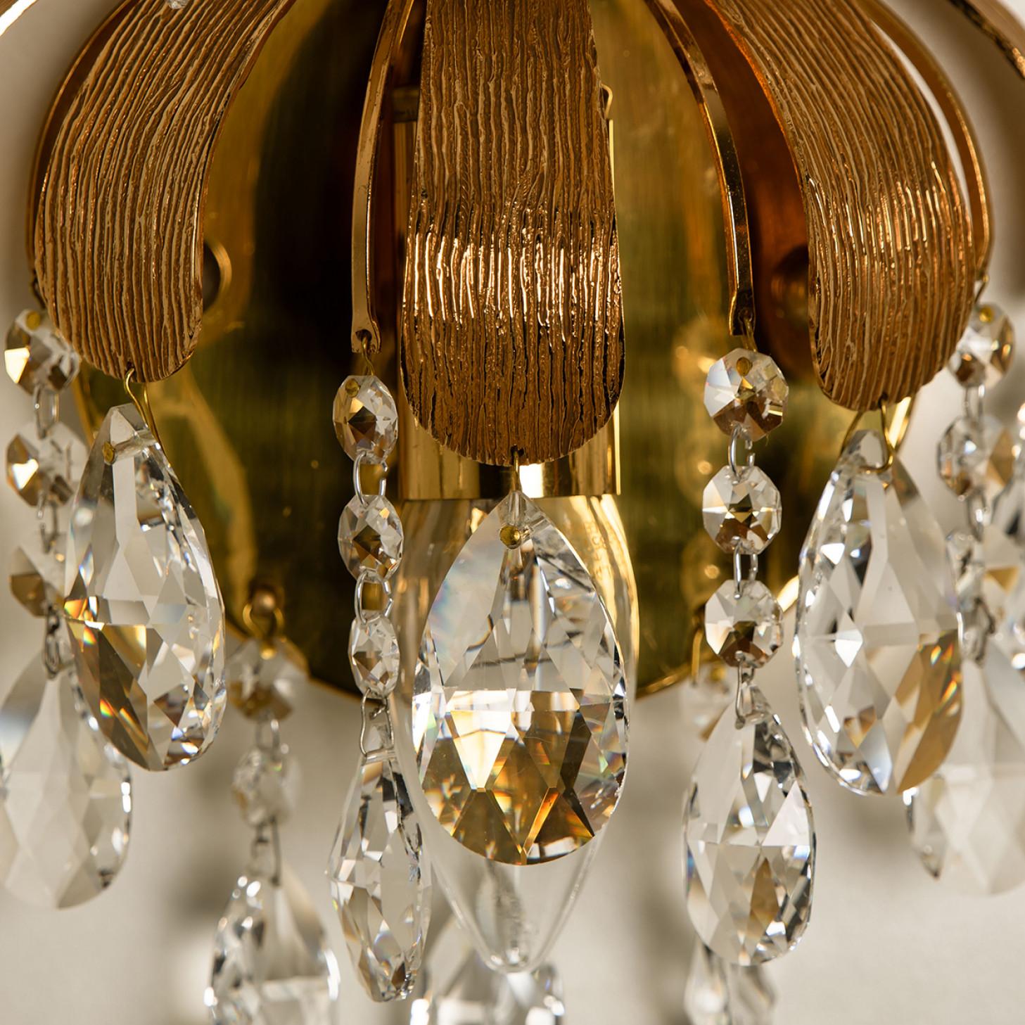 Pair of Palwa Crystal Wall Lights By Ernst Palme, Germany, 1960 For Sale 1