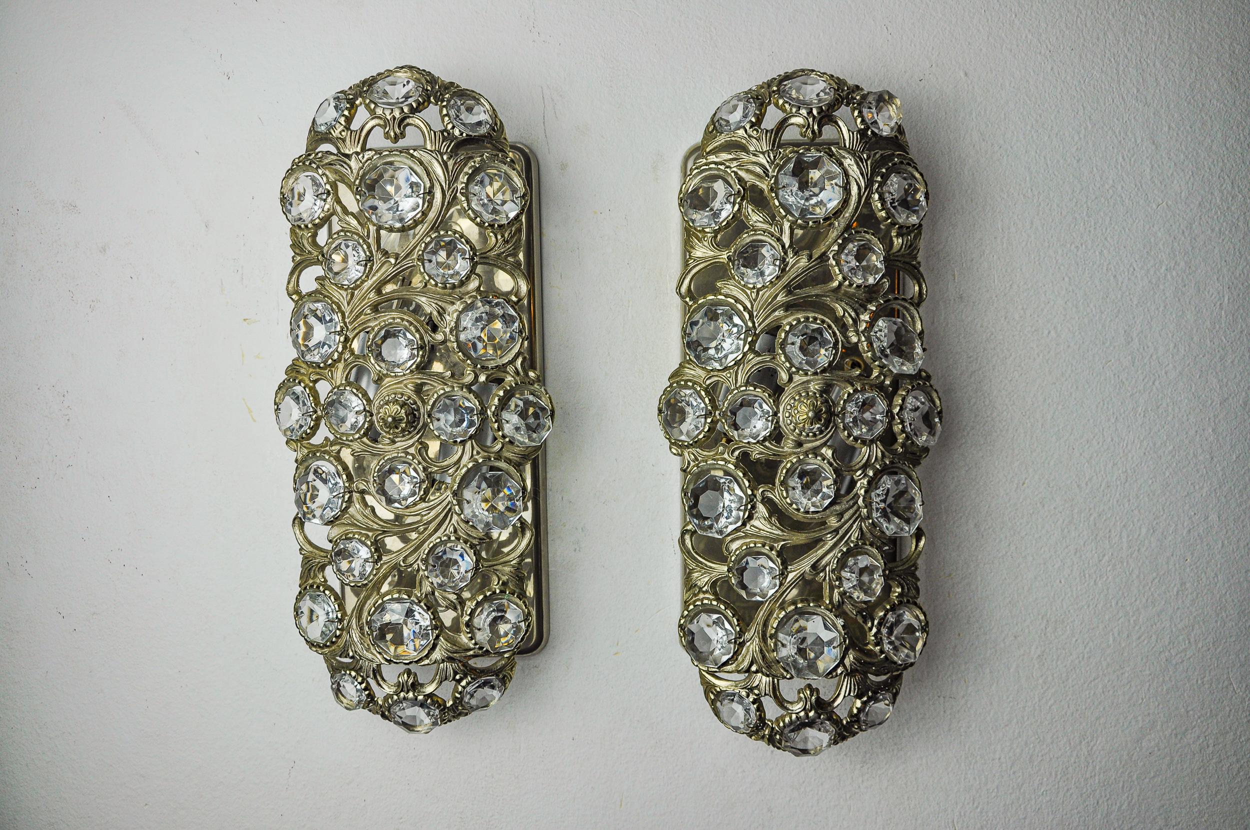 Hollywood Regency Coppia di applique Palwa di Ernest Palm, 1960, Spagna in vendita