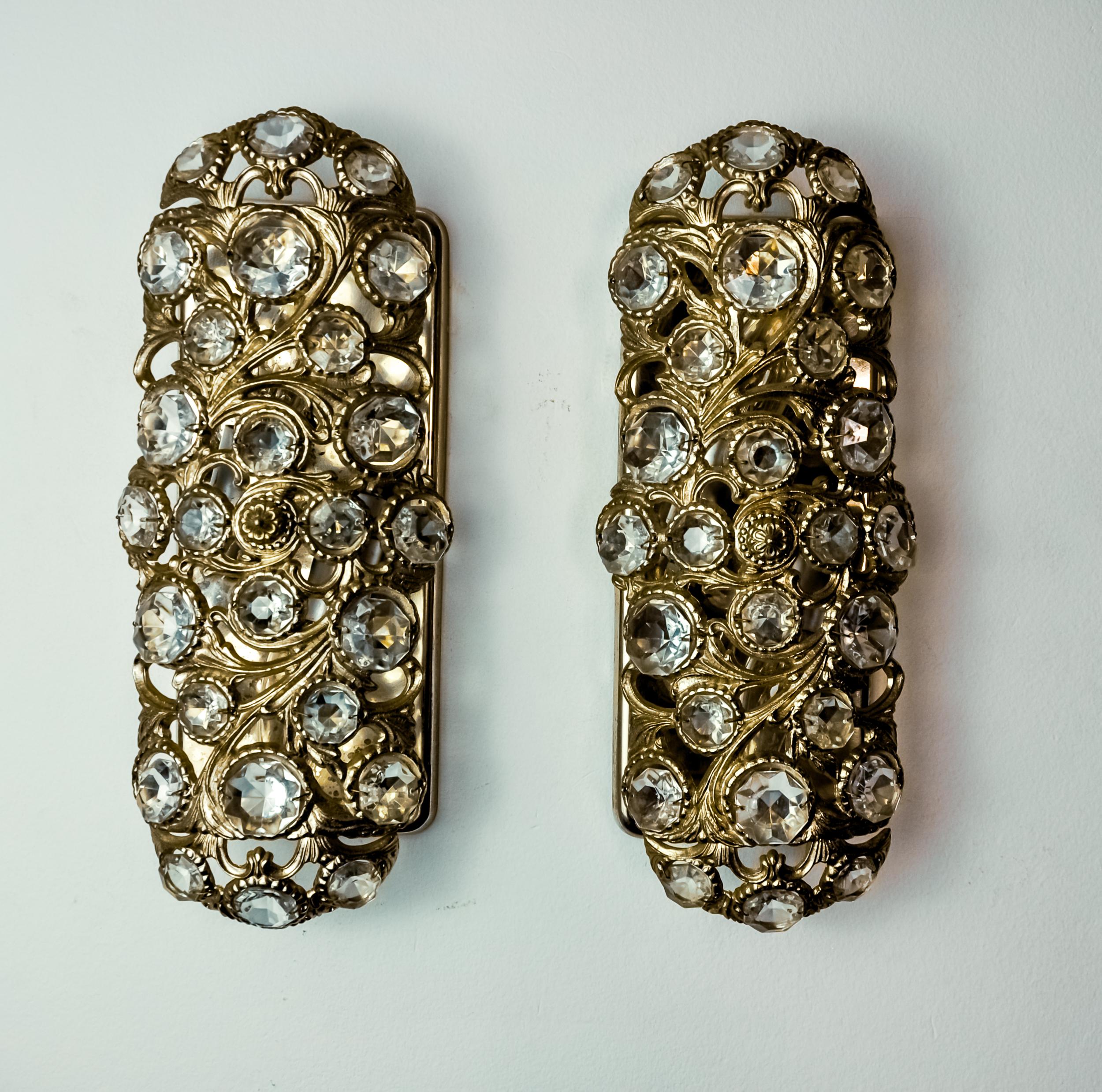 Hollywood Regency Paire d'appliques Palwa d'Ernest Palm, 1960, Espagne en vente