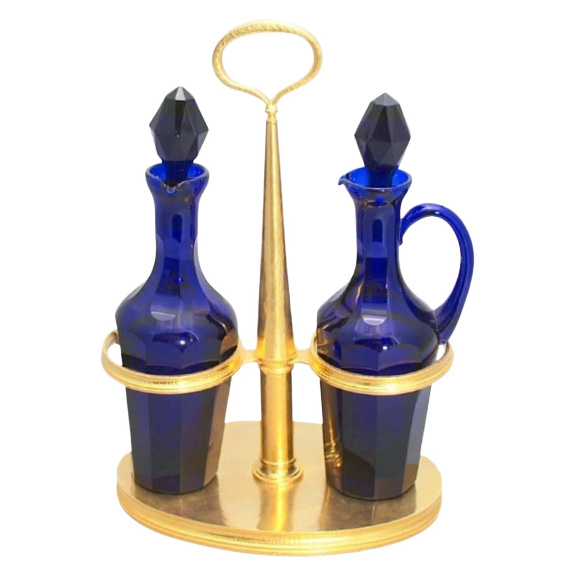 Coppia di bottiglie Pampaloni dorate in argento sterling in stile Arts & Crafts in vendita