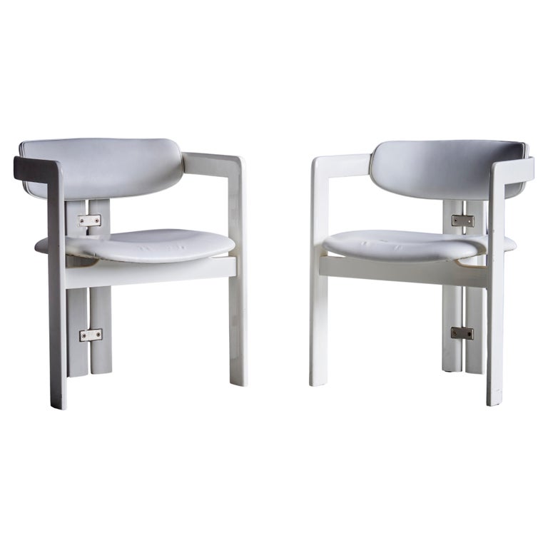 Pair of Pamplona dining chairs by Augusto Savini for Pozzi For