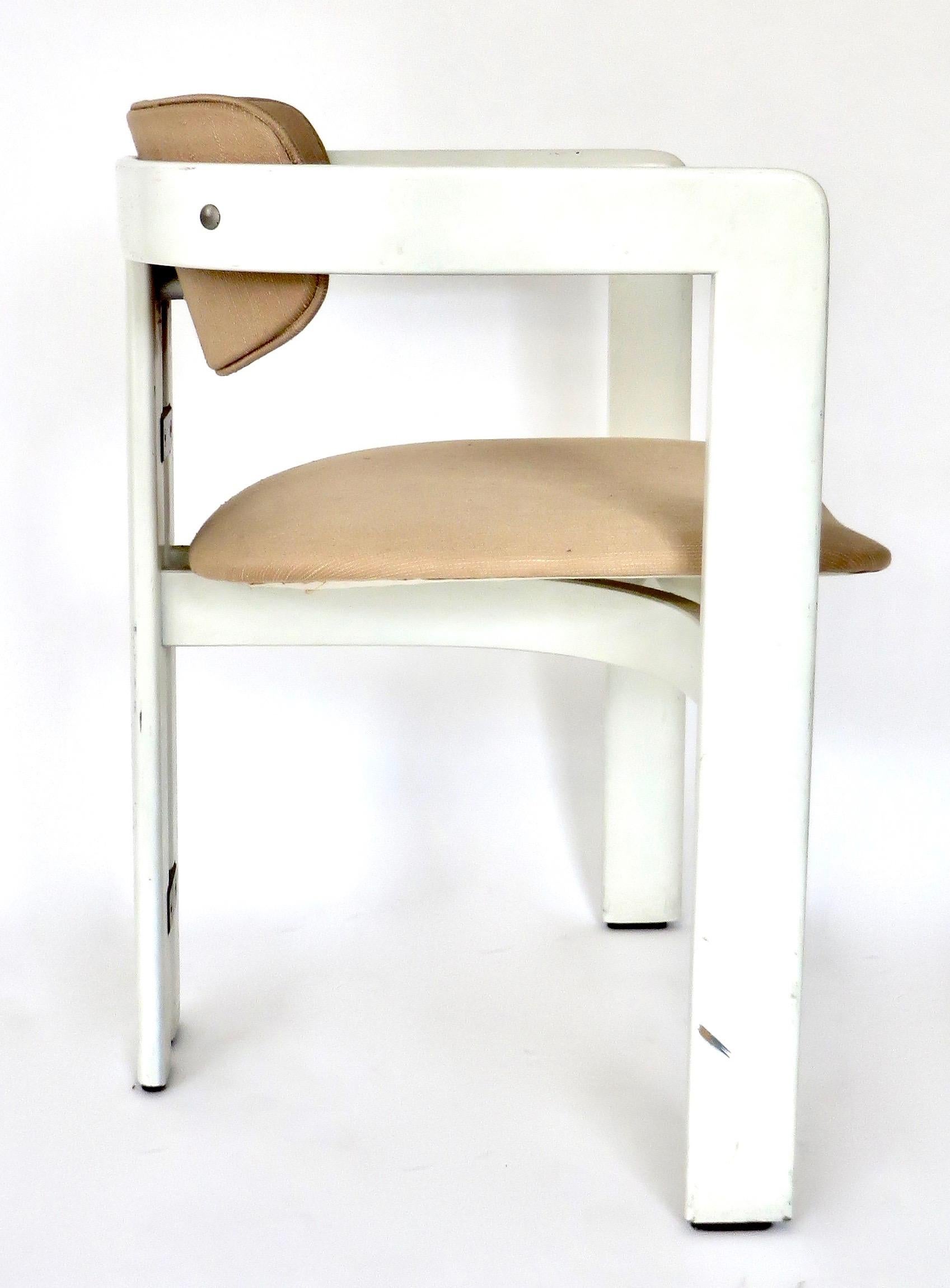 Mid-Century Modern Pair of Pamplona Italian Chairs by Augusto Savini for Pozzi