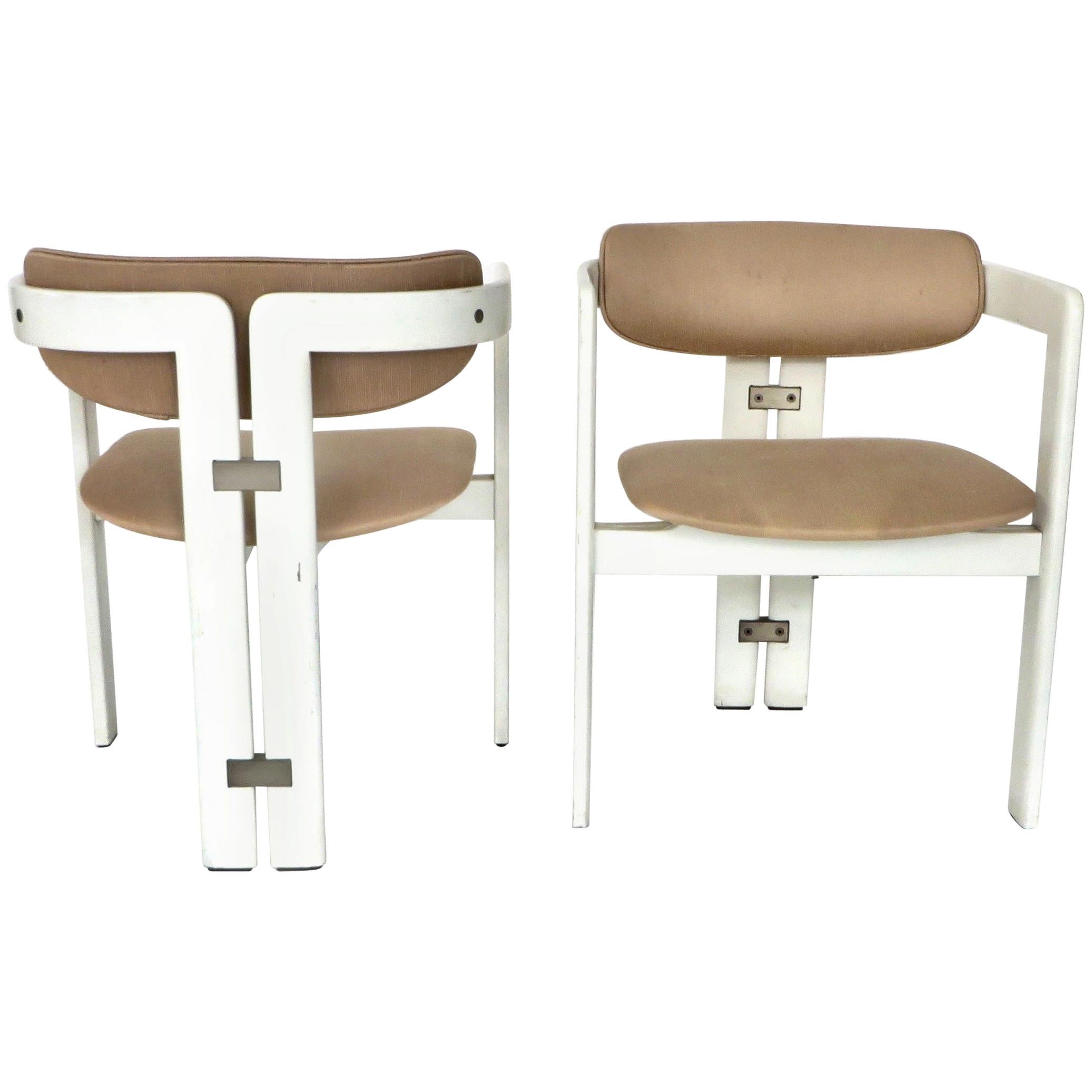 Pair of Pamplona Italian Chairs by Augusto Savini for Pozzi