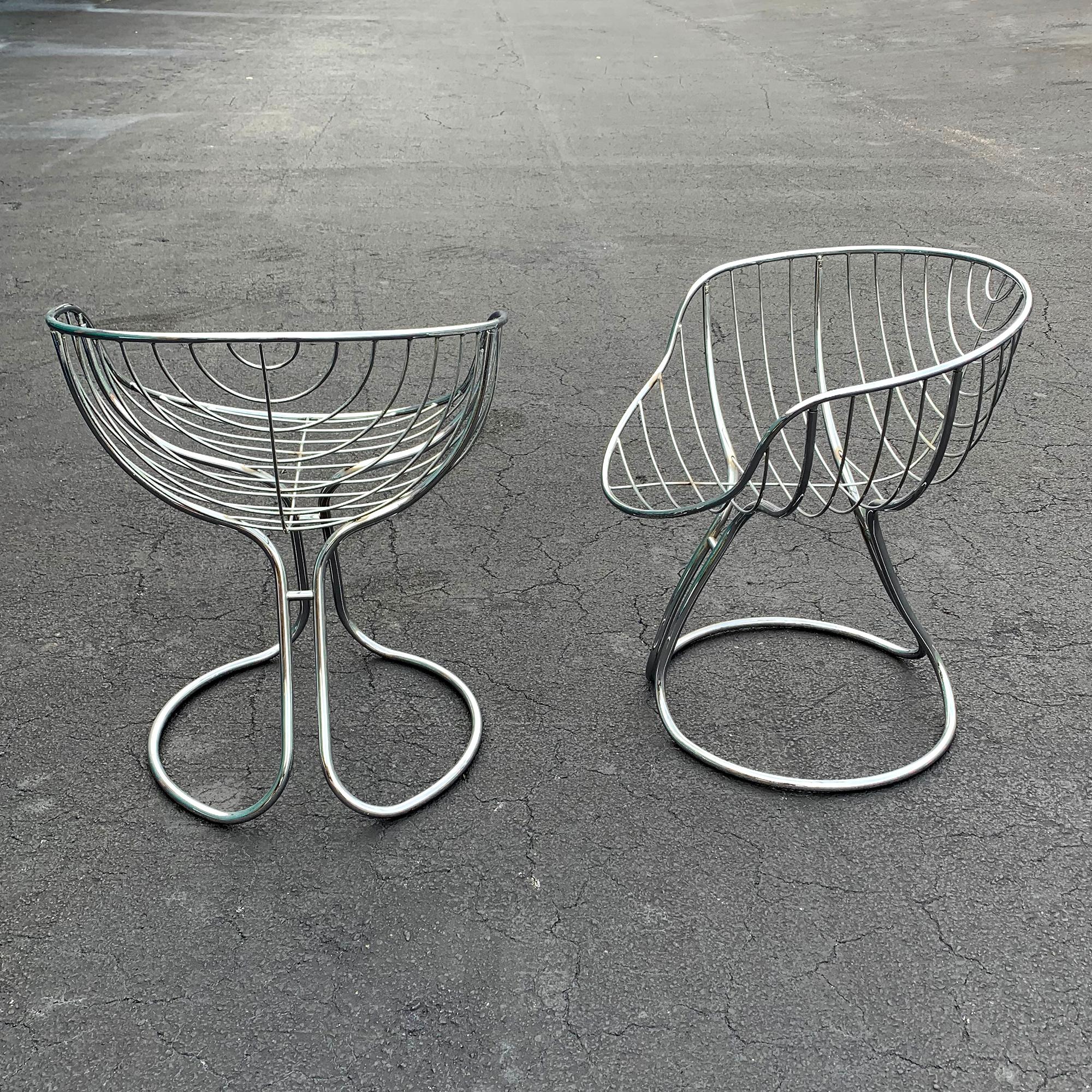 American Pair of Pan Am Chairs Designed by Gastone Rinaldi for Rima