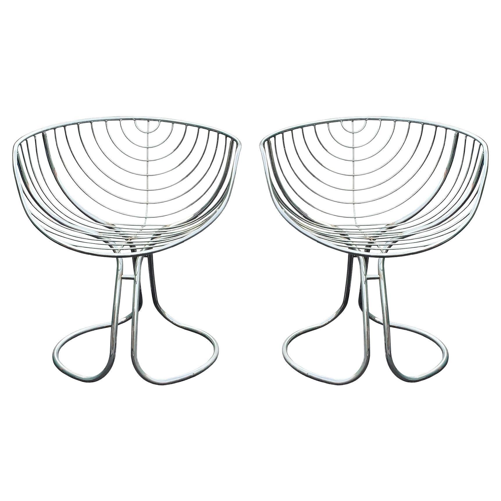 Pair of Pan Am Chairs Designed by Gastone Rinaldi for Rima