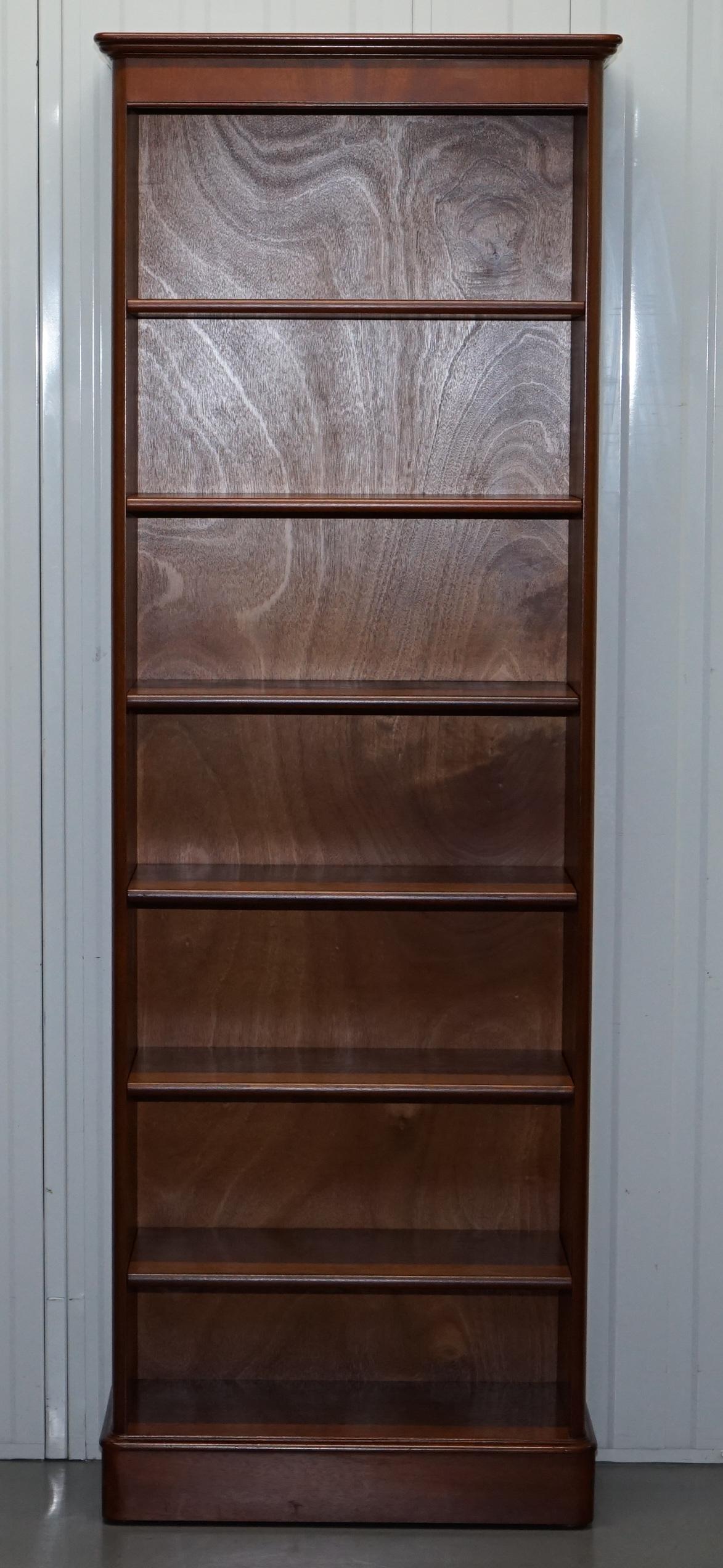 Modern Pair of Panelled Cherrywood Library Office Bookcases Part of a Large Suite