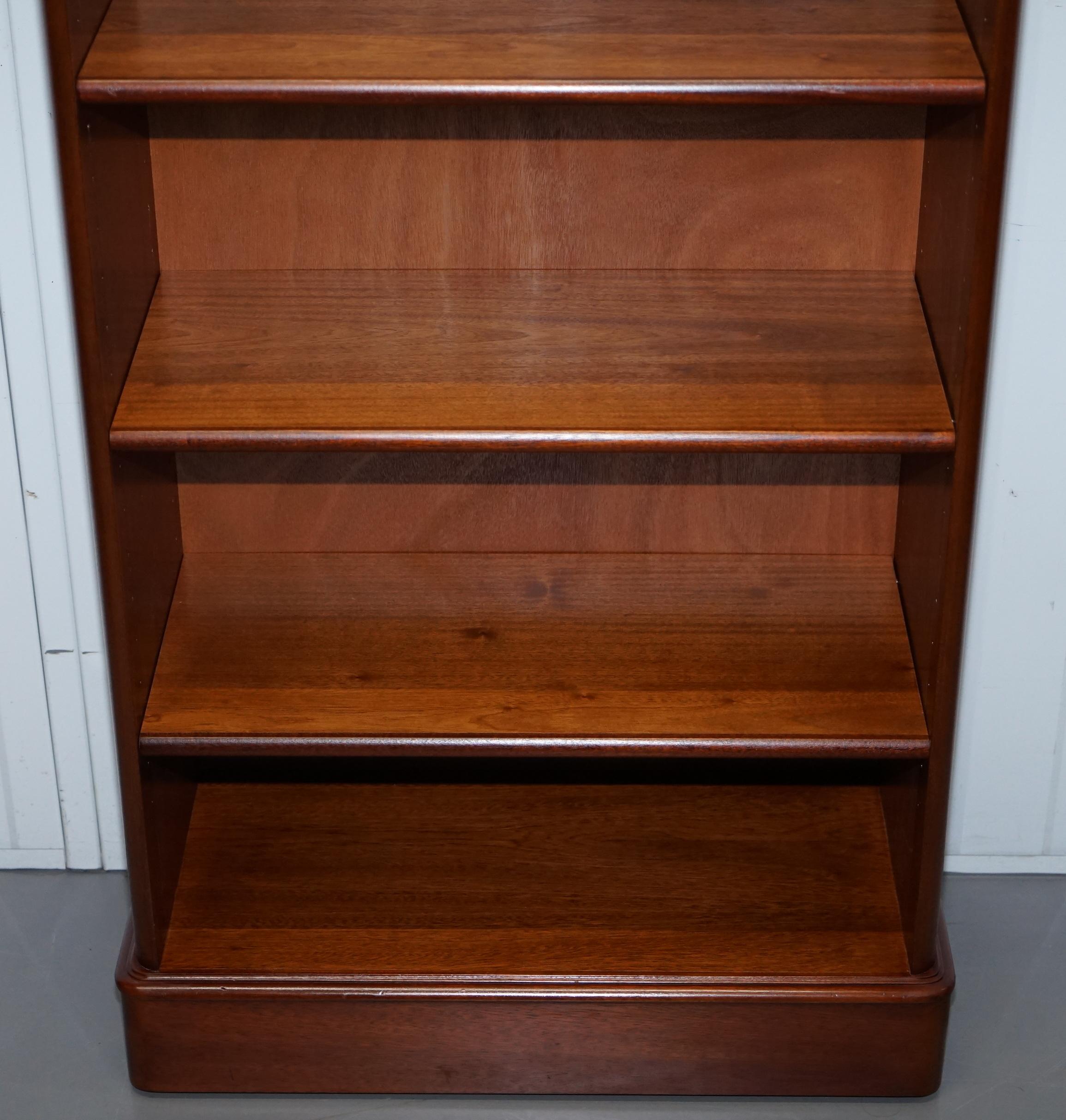 English Pair of Panelled Cherrywood Library Office Bookcases Part of a Large Suite