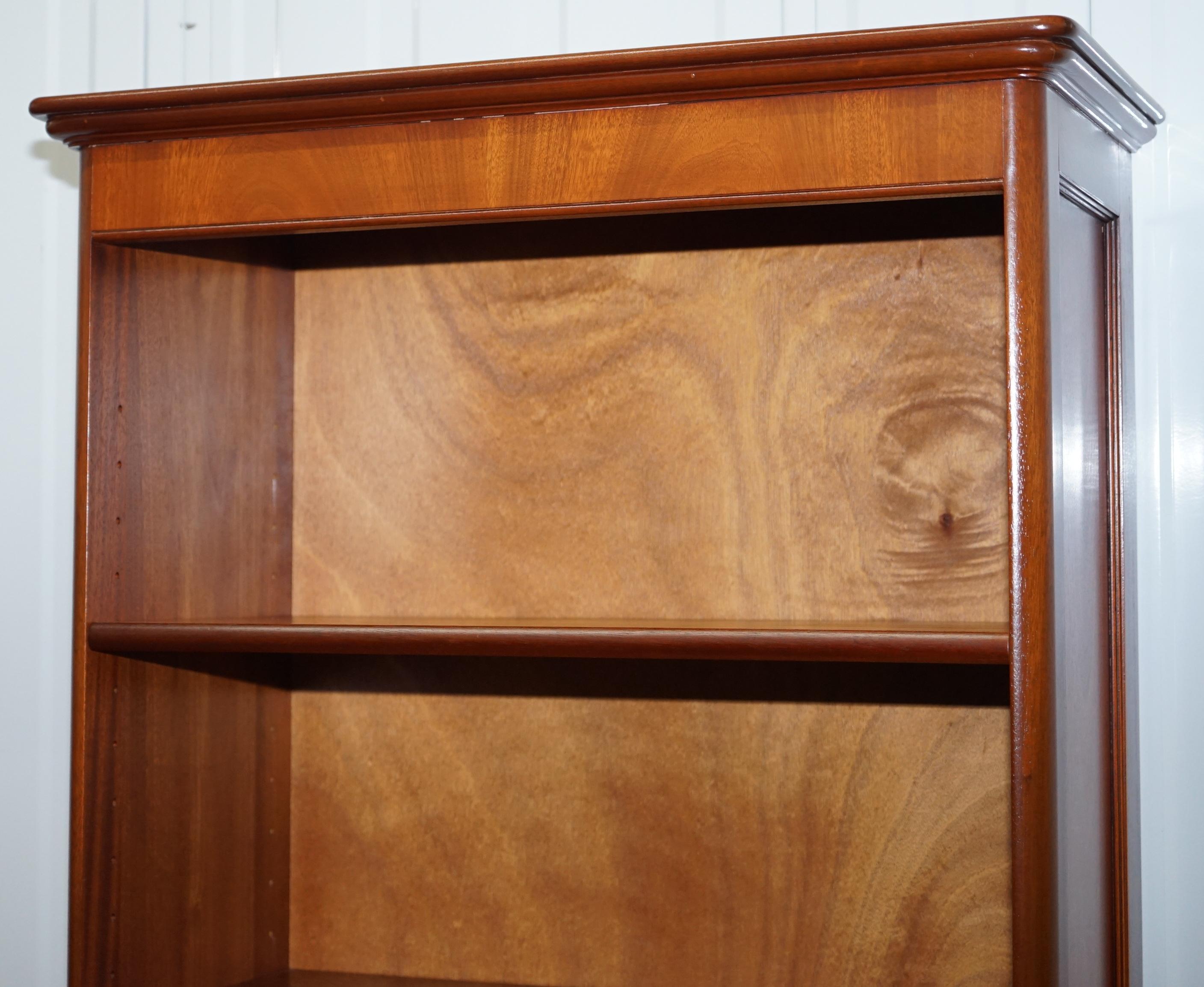 Hand-Crafted Pair of Panelled Cherrywood Library Office Bookcases Part of a Large Suite