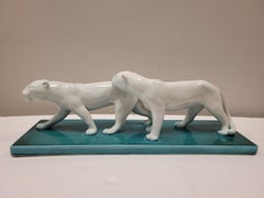 Pair of panthers, Art Deco, Josep Serra i Abella, 30's – Catalonia, Spain