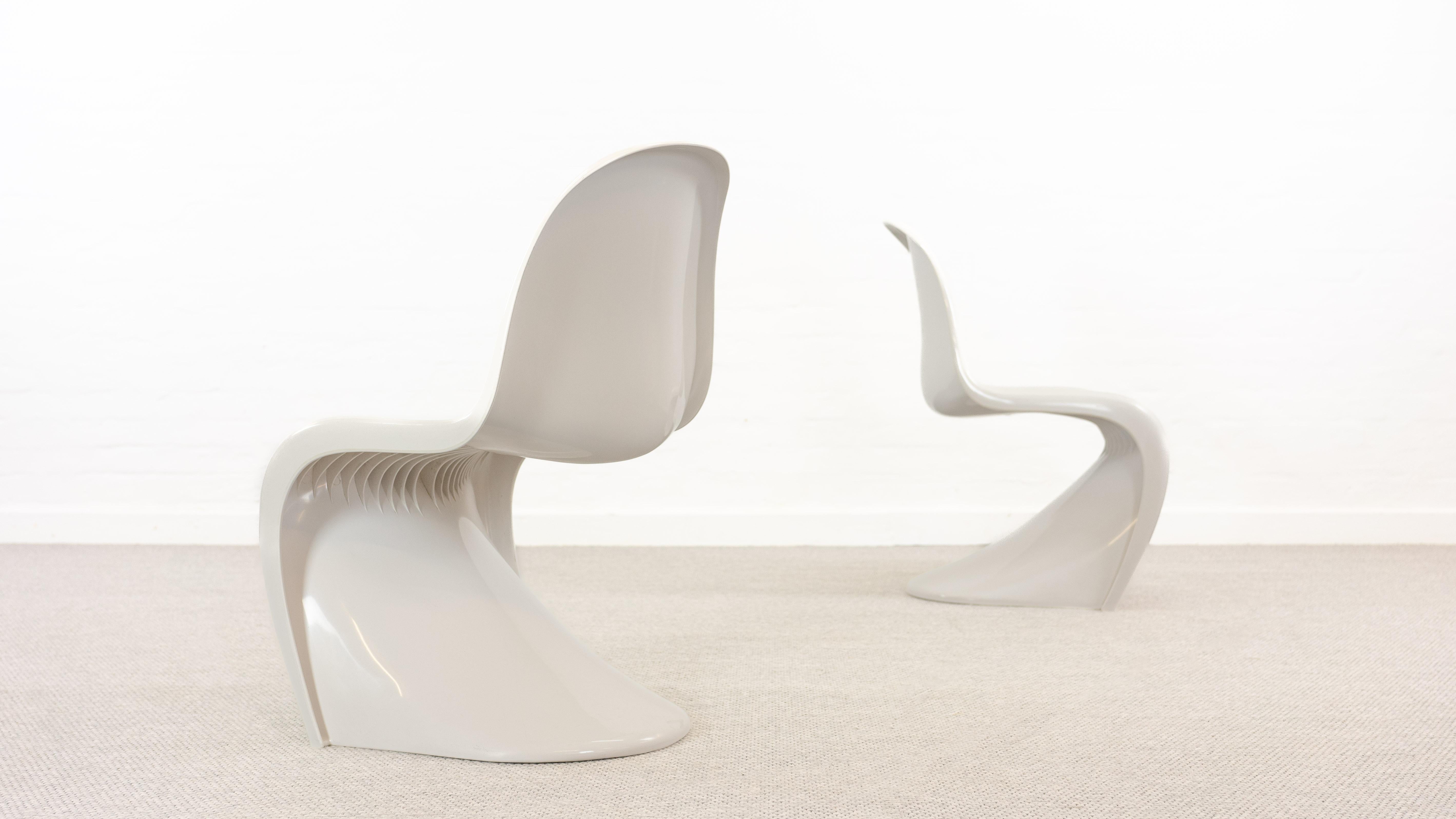 Space Age Pair of Panton Chairs by Verner Panton for Fehlbaum / Herman Miller 1976