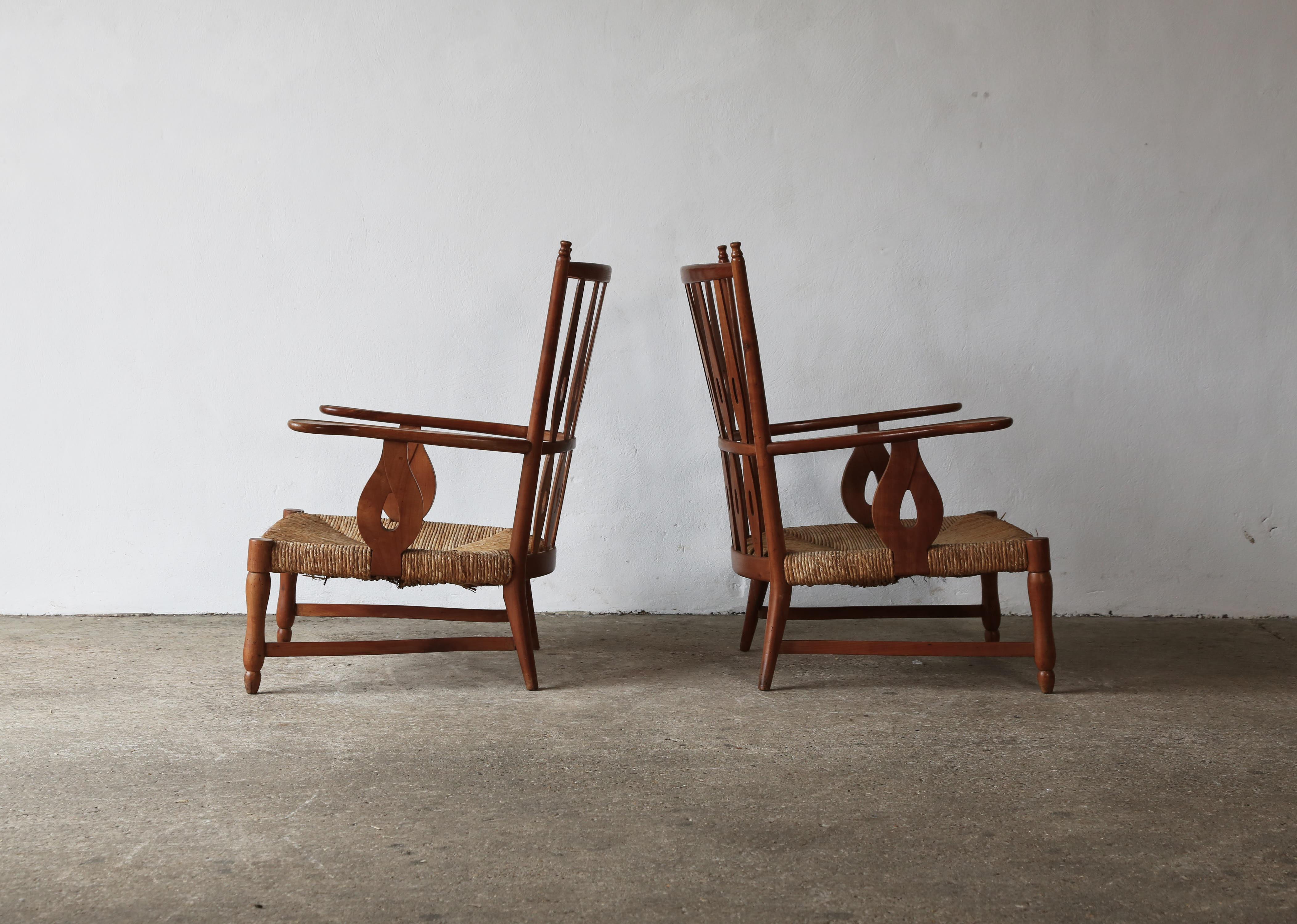 Pair of Paolo Buffa Armchairs, Italy, 1950s For Sale 3
