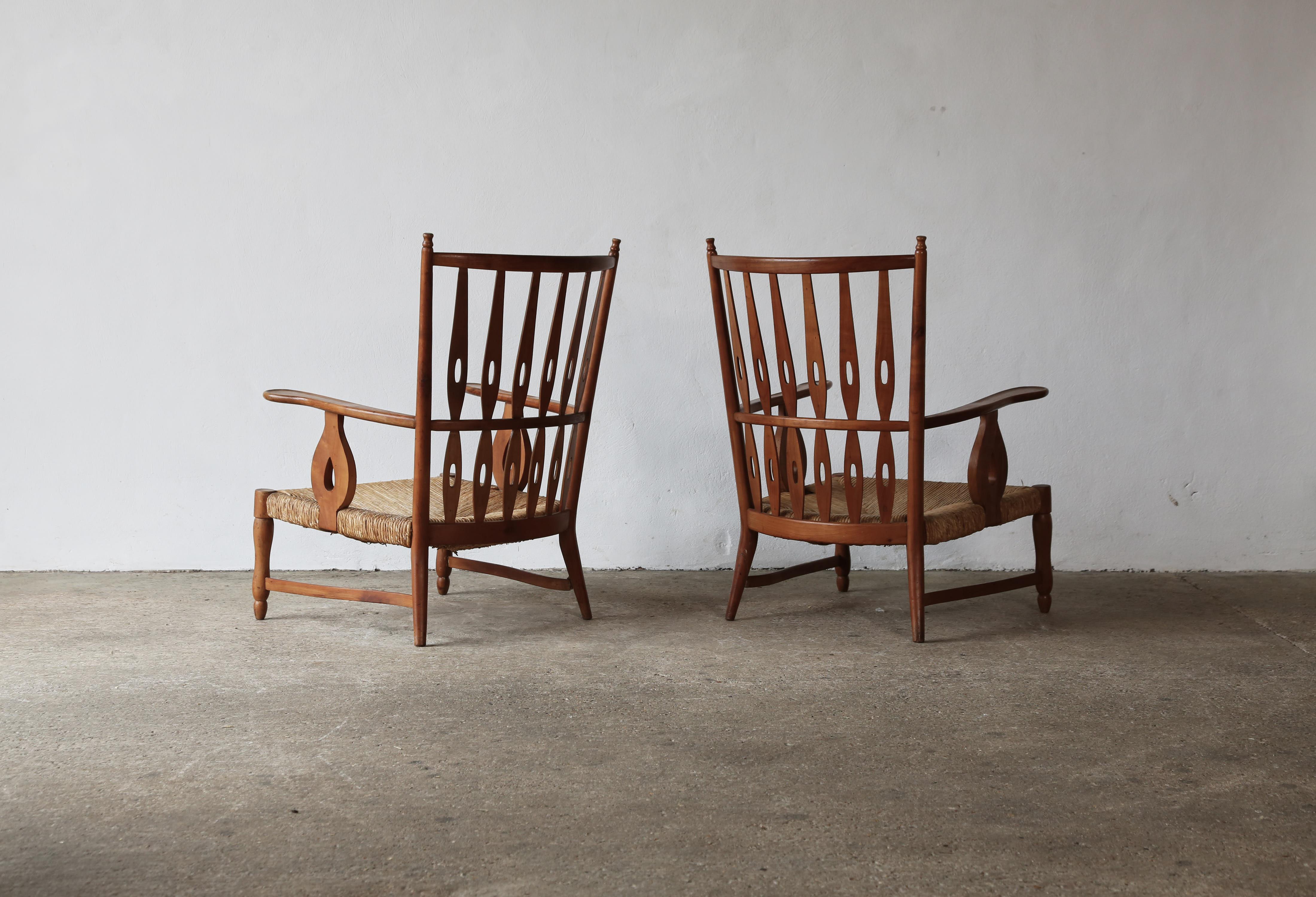 Pair of Paolo Buffa Armchairs, Italy, 1950s For Sale 4