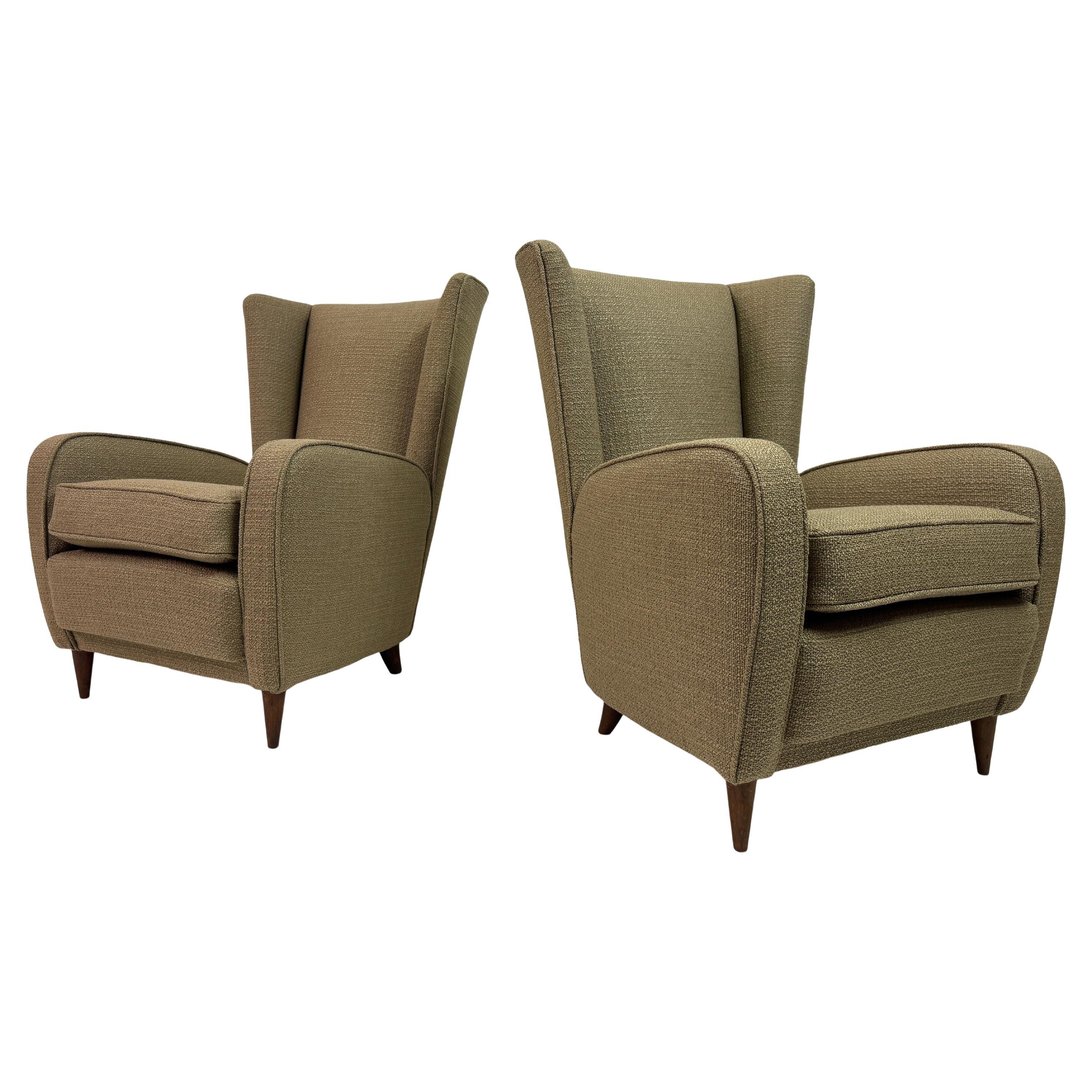 Pair of Paolo Buffa Armchairs, Italy, 1950s