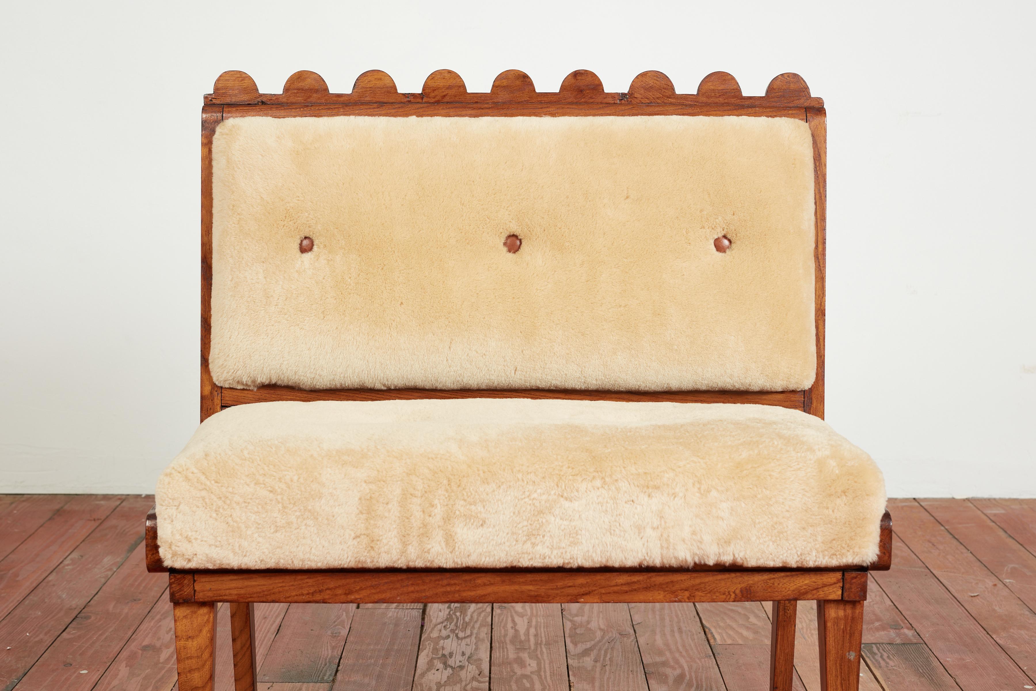 Leather Pair of Paolo Buffa Attribured Benches  For Sale