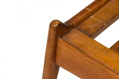 Pair of Paolo Buffa Italian Mid-Century Walnut Slat Top Ottomans