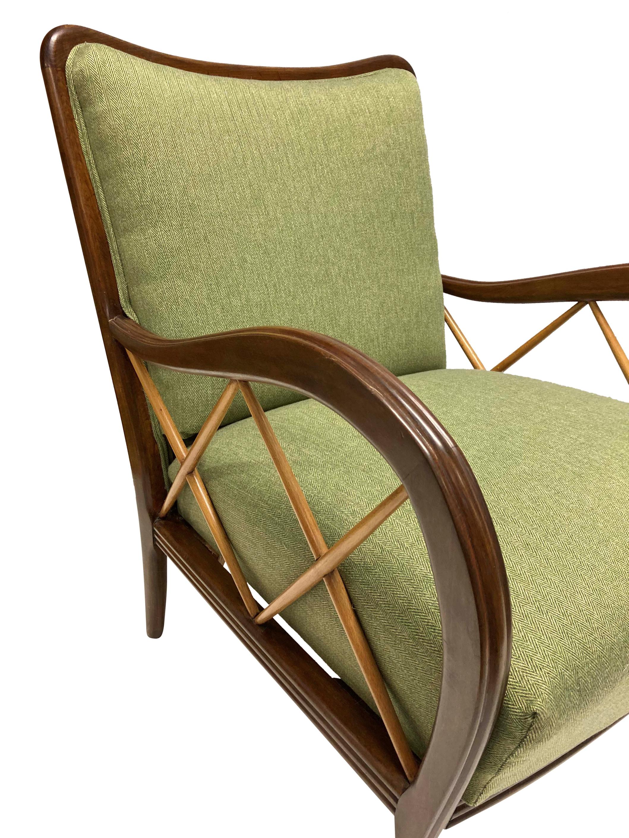 Mid-Century Modern Pair Of Paolo Buffa Lounge Chairs For Sale