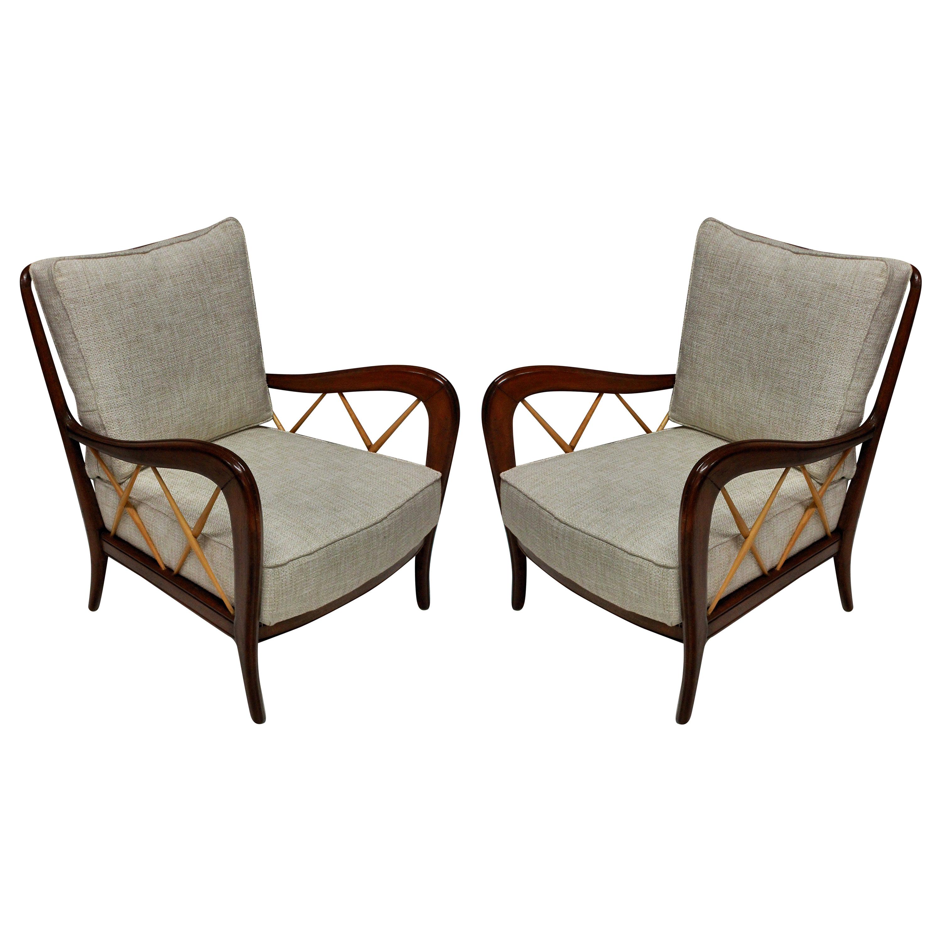Pair of Paolo Buffa Lounge Chairs