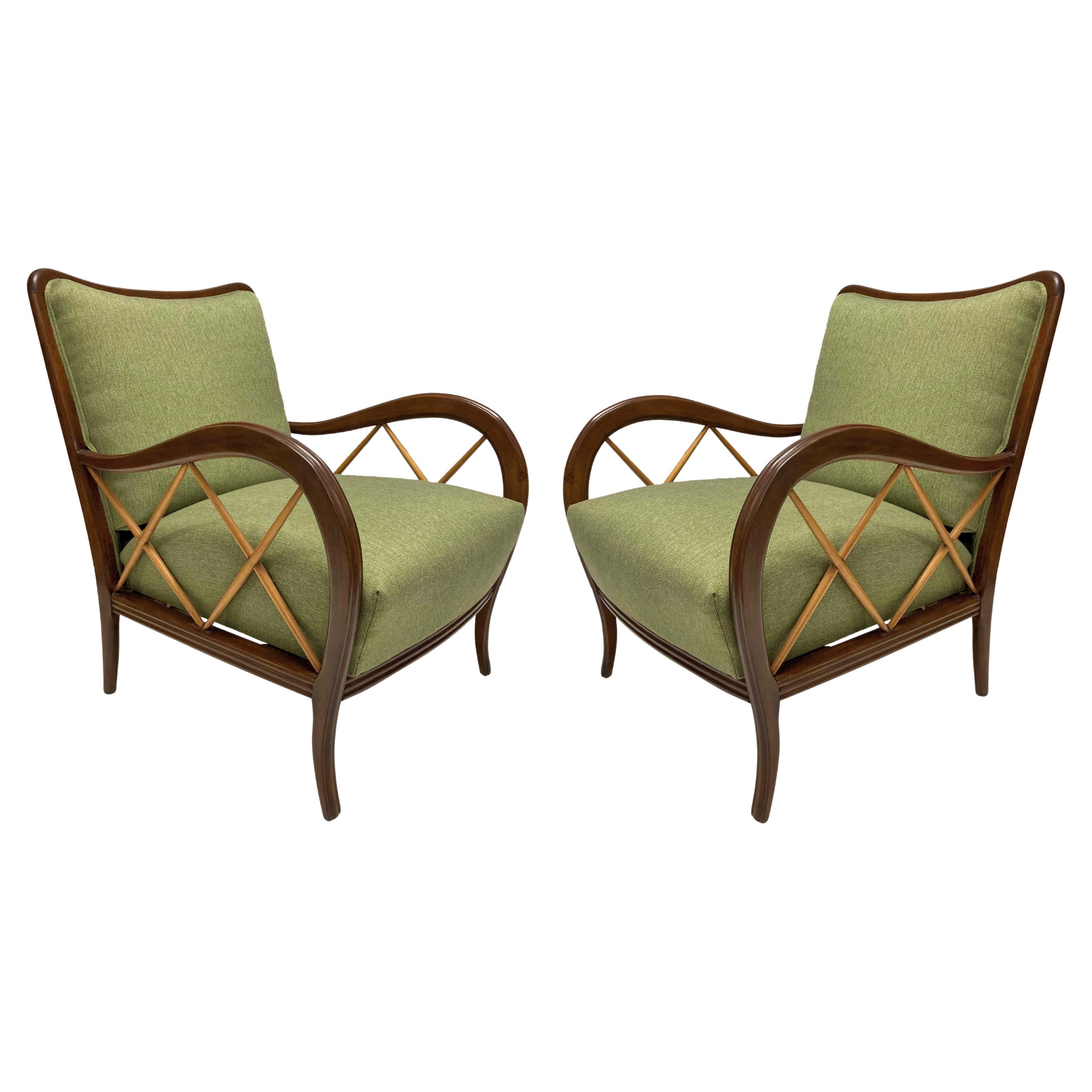 Pair Of Paolo Buffa Lounge Chairs For Sale