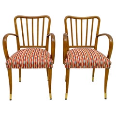 Pair of Paolo Buffa Mid-Century Modern Italian Armchairs, 1950s